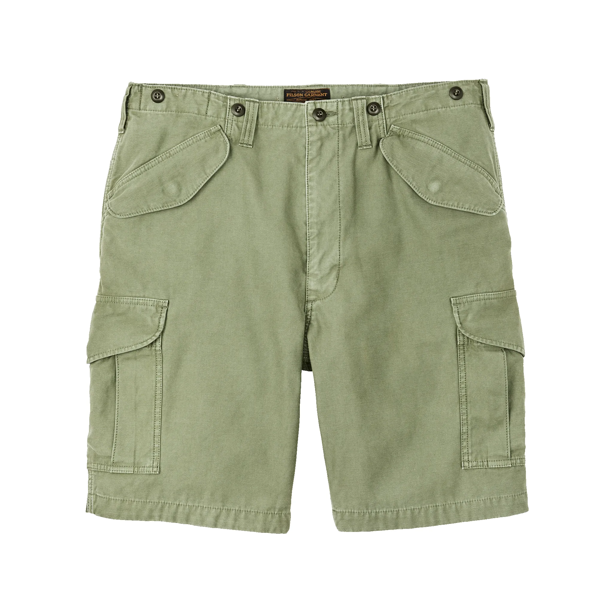 Field Cargo Shorts - Washed Fatigue Green sold by Filson