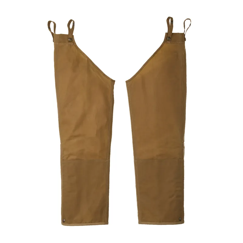 Double Tin Cloth Chaps With Zipper - Dark Tan sold by Filson