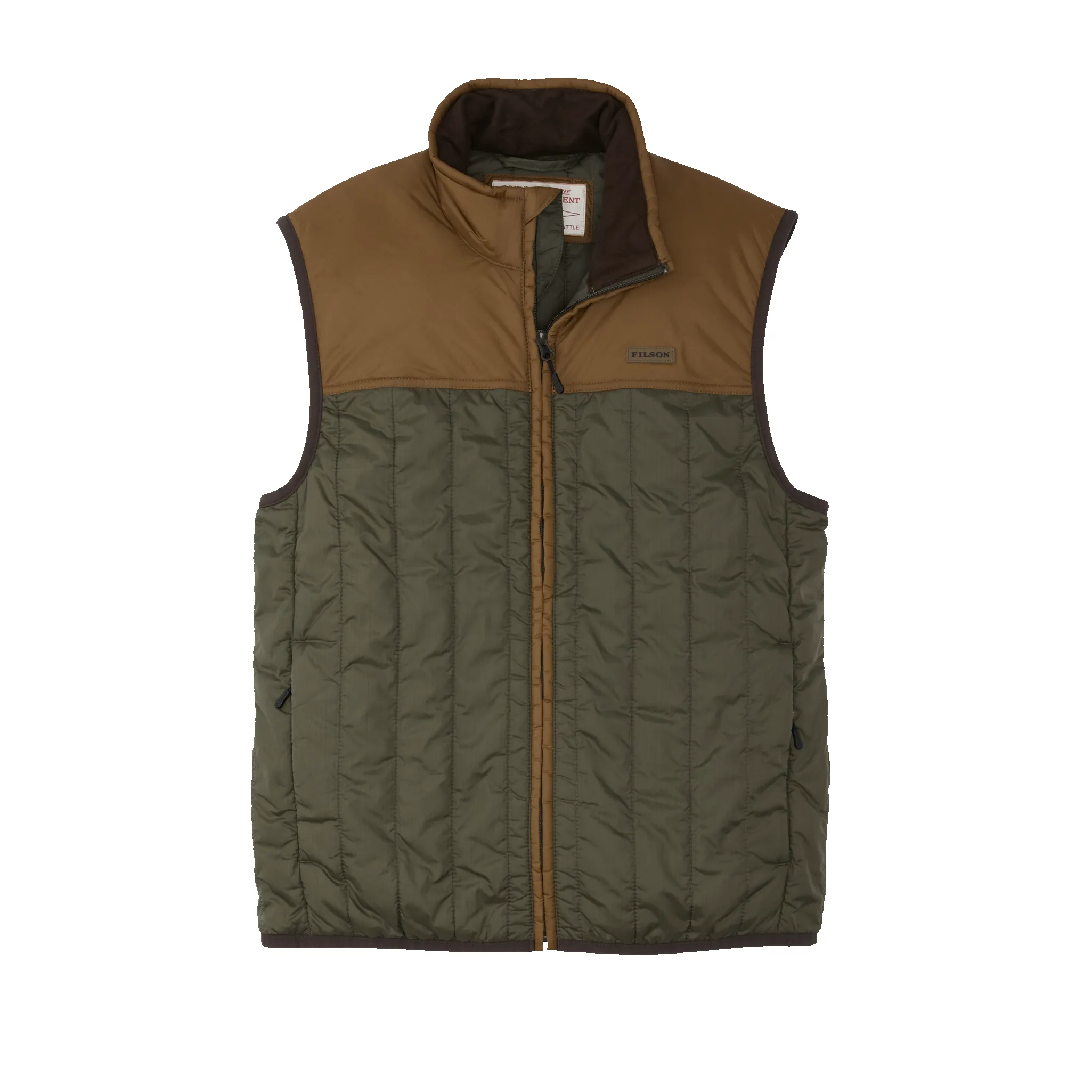 Ultralight Vest - Surplus Green/ Gold Ochre sold by Filson