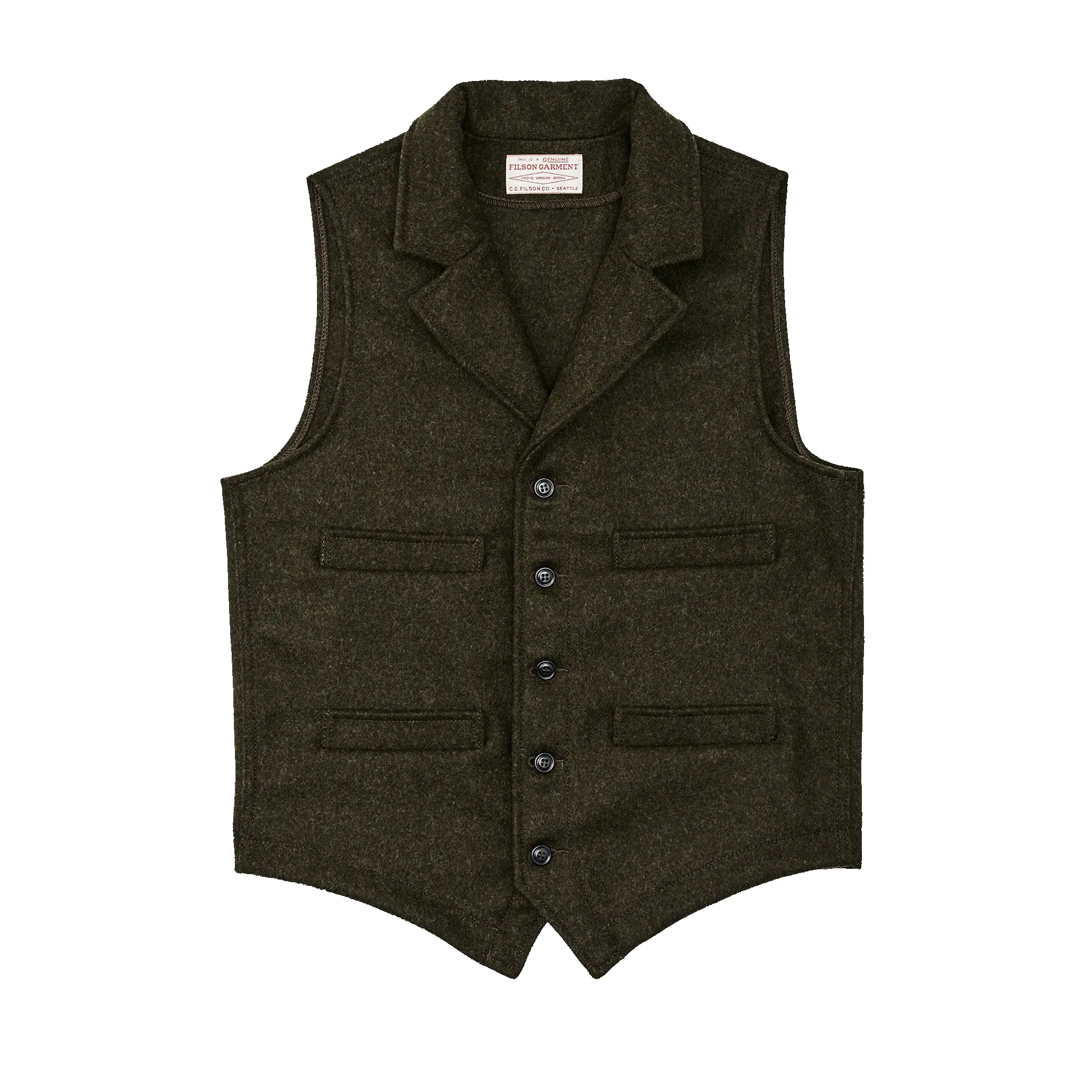Western Vest - Forest Green sold by Filson