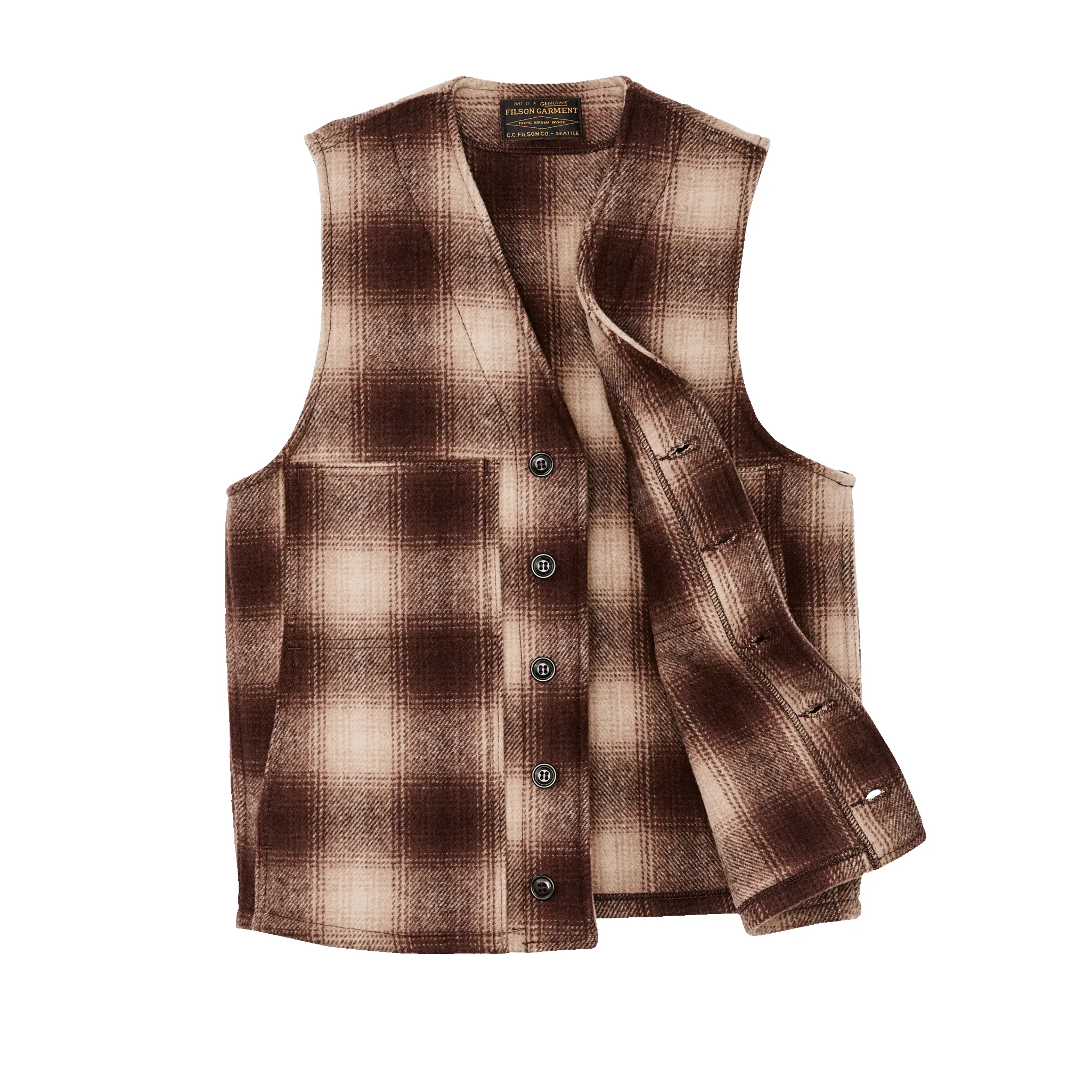 Mackinaw Wool Vest - Brown / Tan Ombre sold by Filson product image thumbnail 3