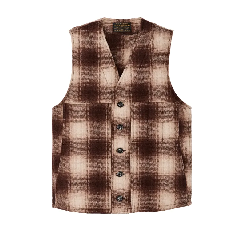Mackinaw Wool Vest - Brown / Tan Ombre sold by Filson