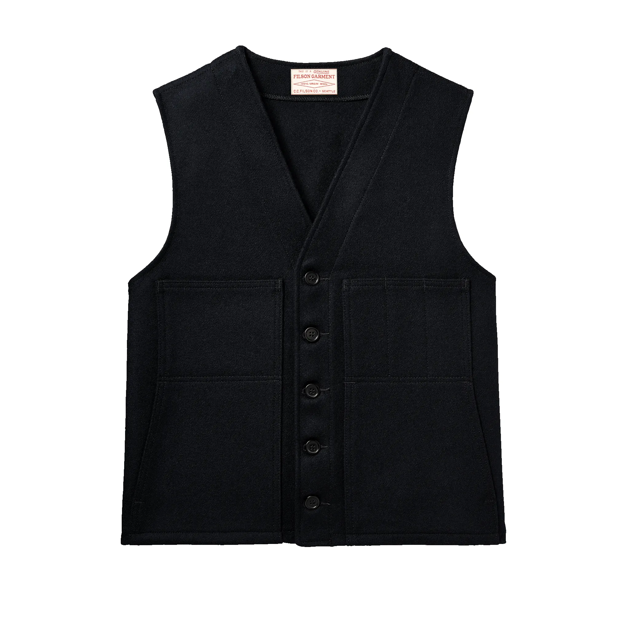 Mackinaw Wool Vest - Dark Navy sold by Filson