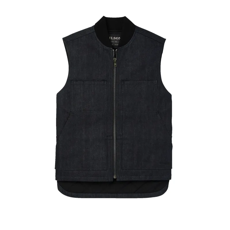Denim Insulated Work Vest - Raw Indigo sold by Filson