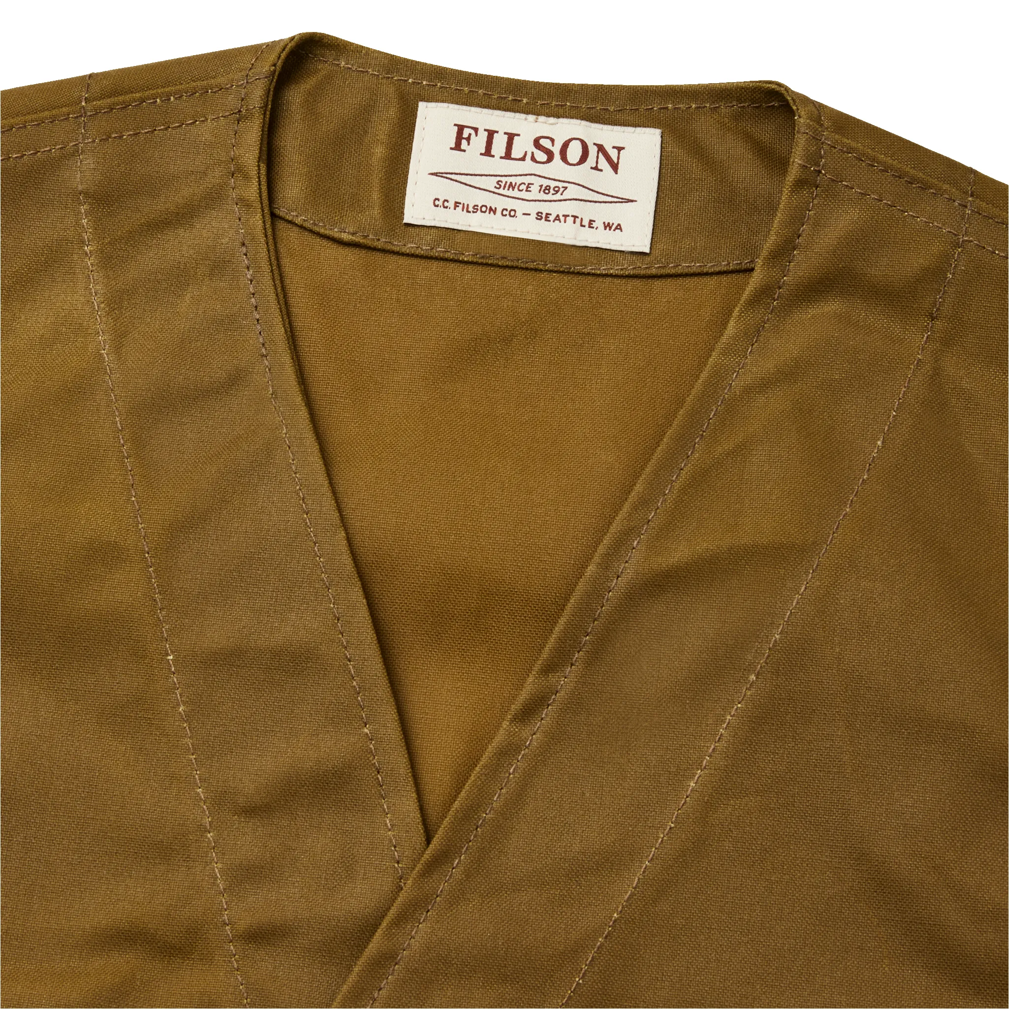 Oil Tin Cloth Vest - Dark Tan sold by Filson product image thumbnail 3