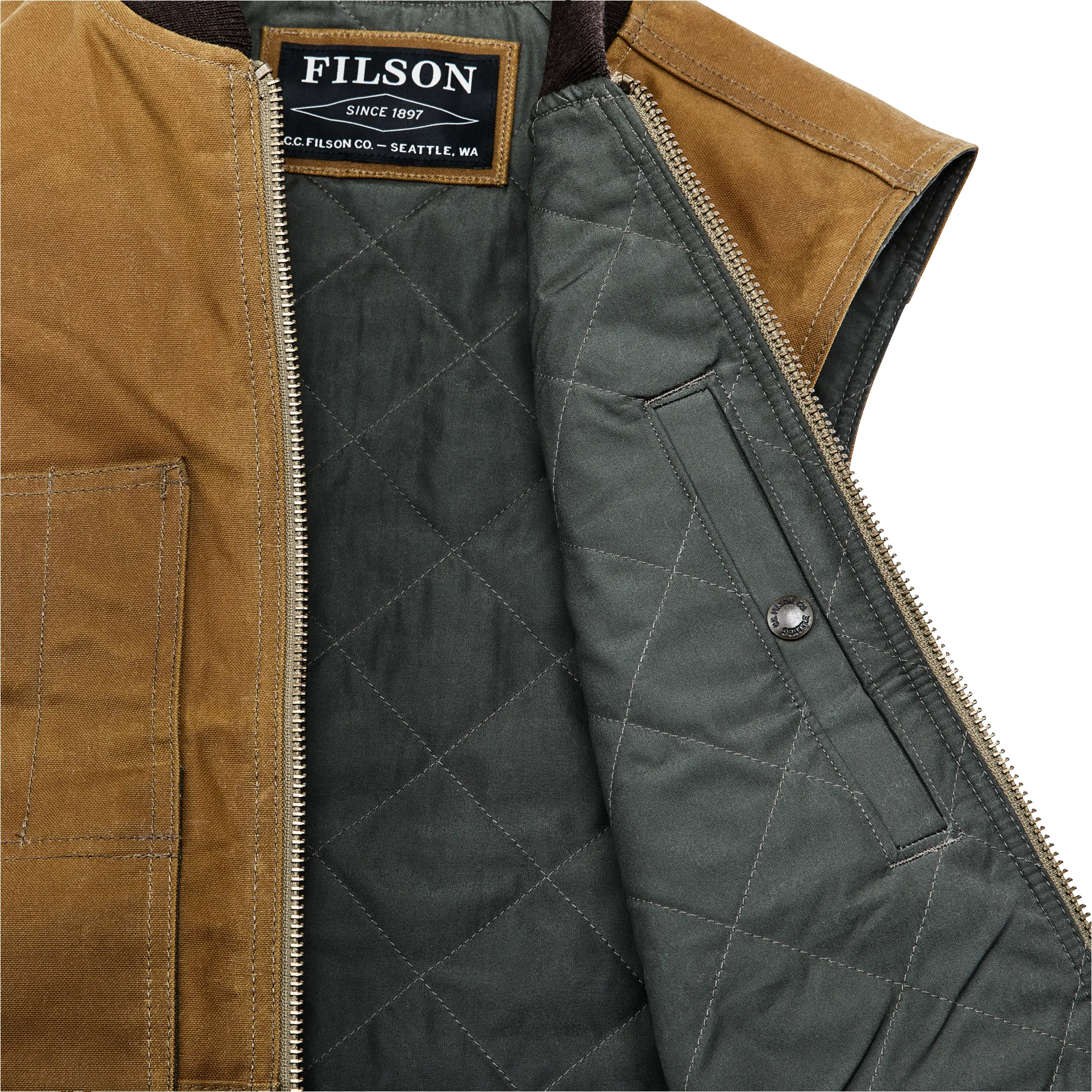 Tin Cloth Insulated Work Vest - Dark Tan sold by Filson product image thumbnail 5