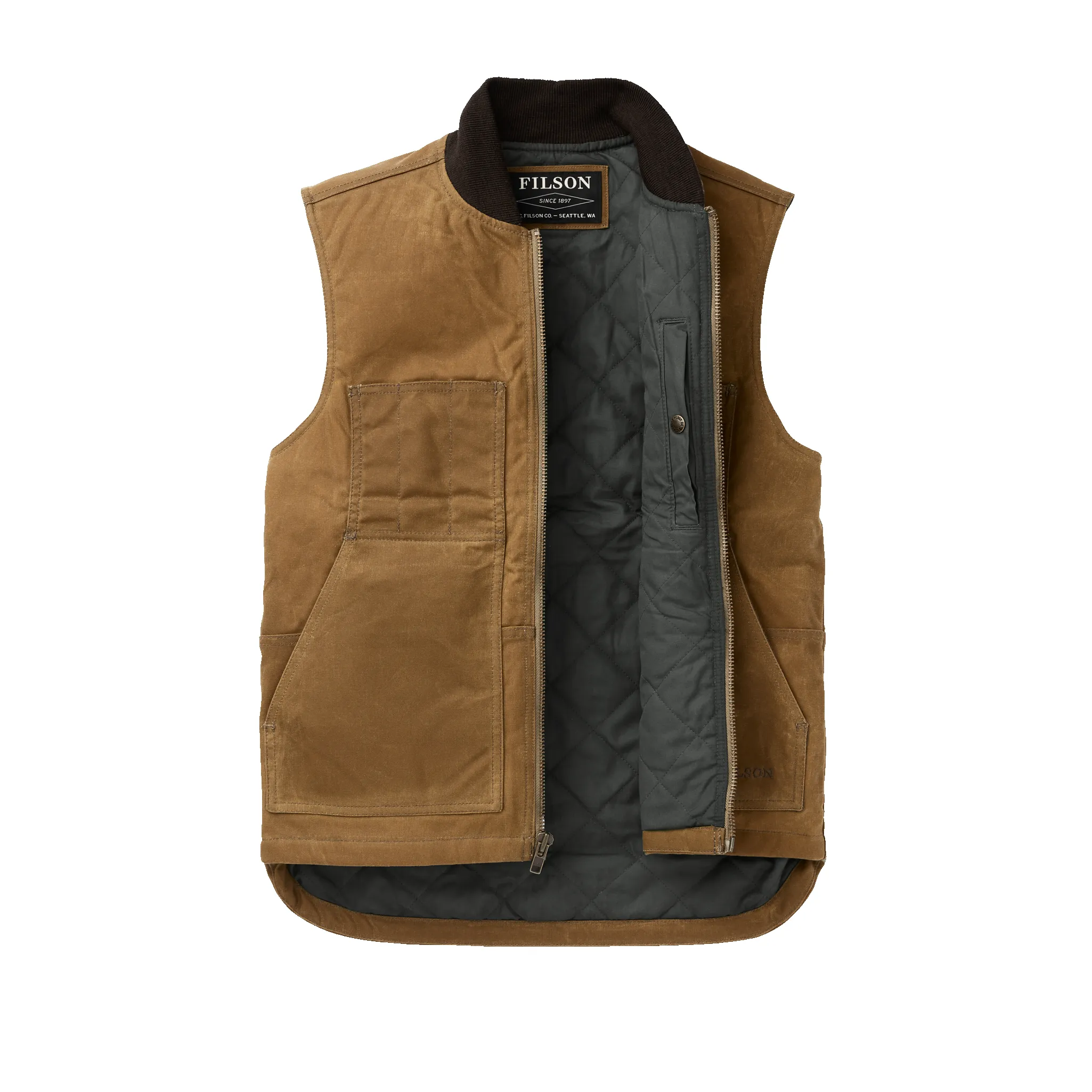 Tin Cloth Insulated Work Vest - Dark Tan sold by Filson product image thumbnail 3