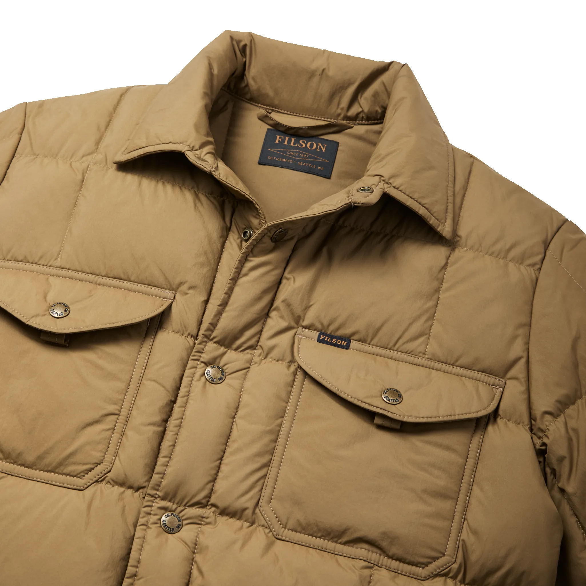 Lightweight Down Jac-shirt - Dark Tan sold by Filson product image thumbnail 4