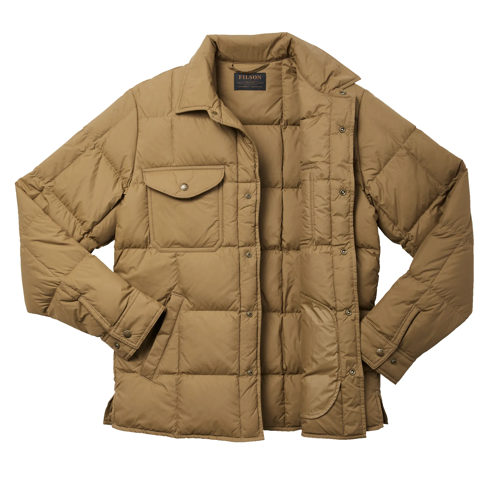 Lightweight Down Jac-shirt - Dark Tan sold by Filson product image thumbnail 3