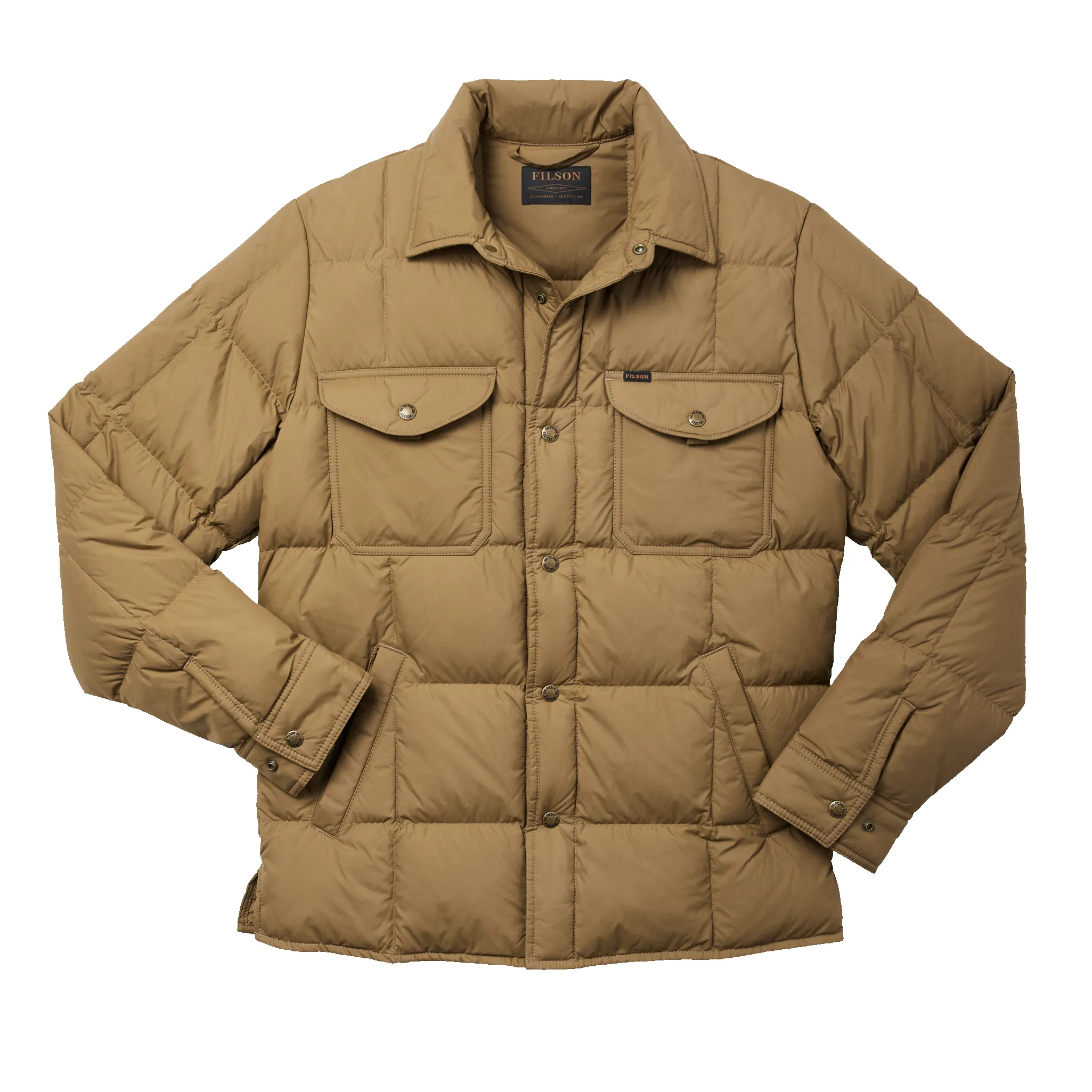 Lightweight Down Jac-shirt - Dark Tan sold by Filson