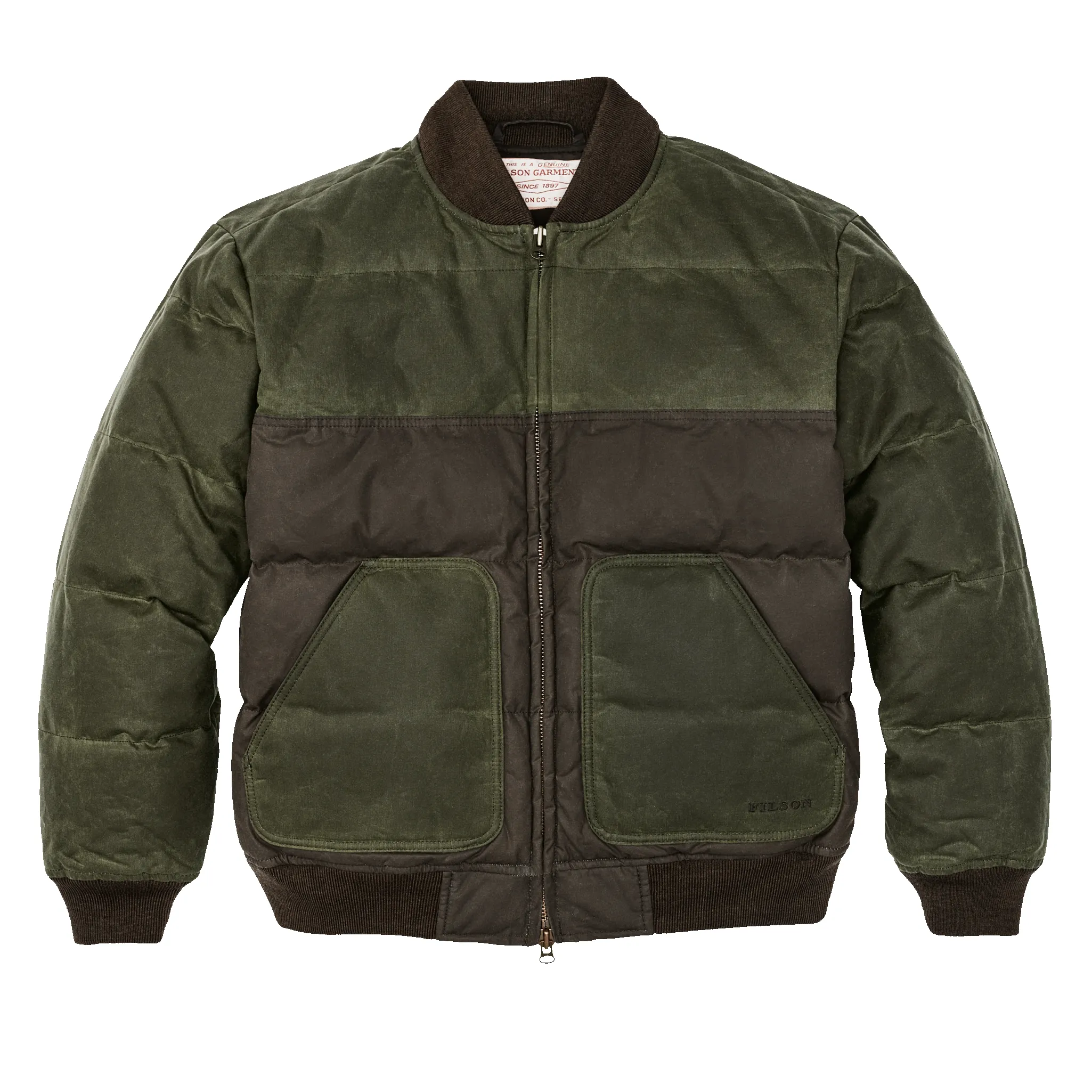 Down Bomber Jacket - Otter Green sold by Filson
