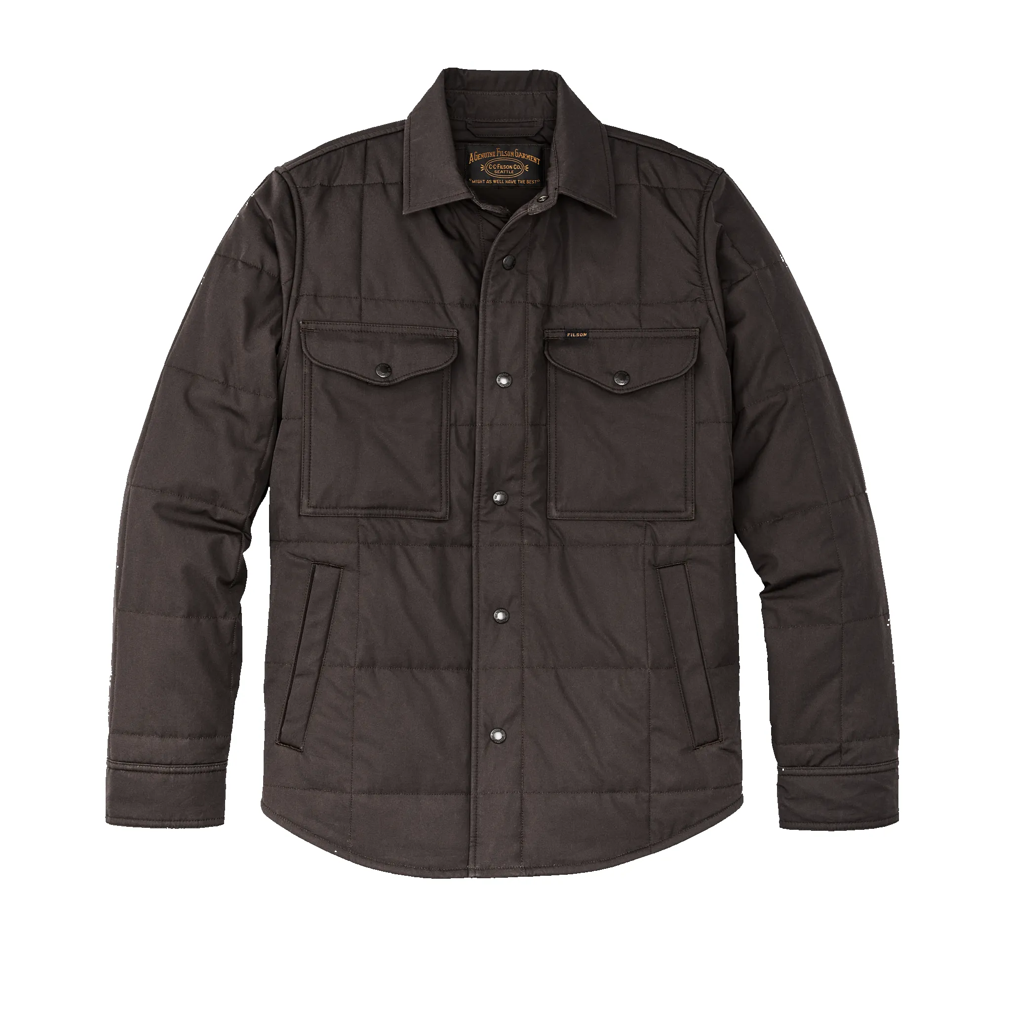 Cover Cloth Quilted Jac-shirt - Cinder sold by Filson