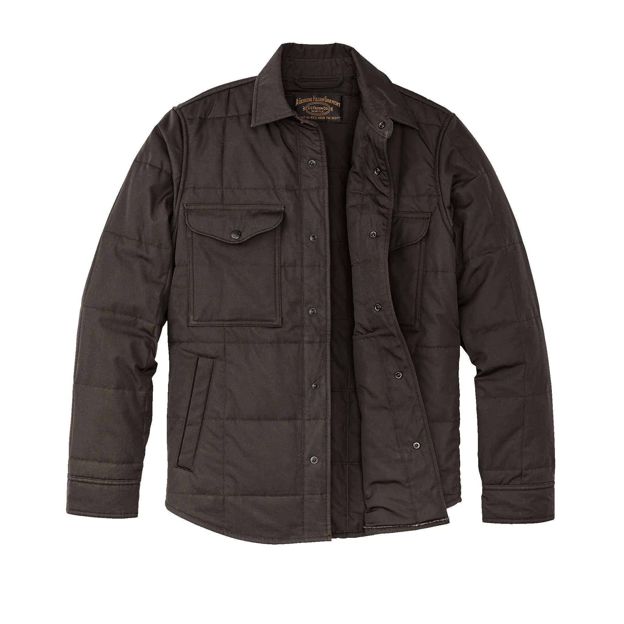 Cover Cloth Quilted Jac-shirt - Cinder sold by Filson product image thumbnail 5