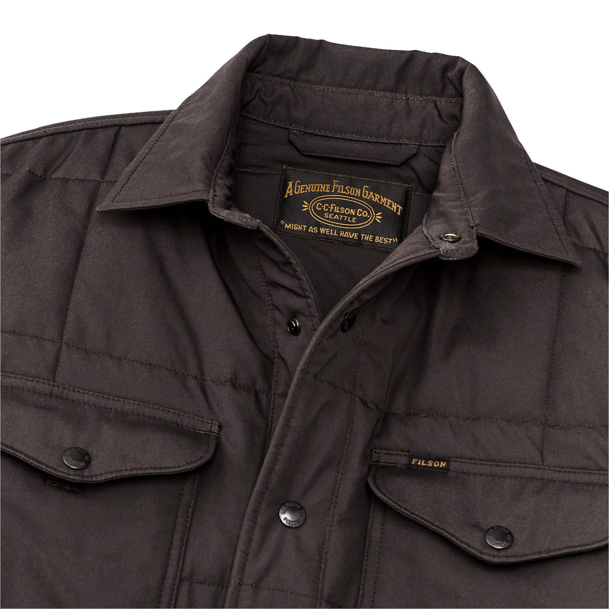 Cover Cloth Quilted Jac-shirt - Cinder sold by Filson product image thumbnail 3