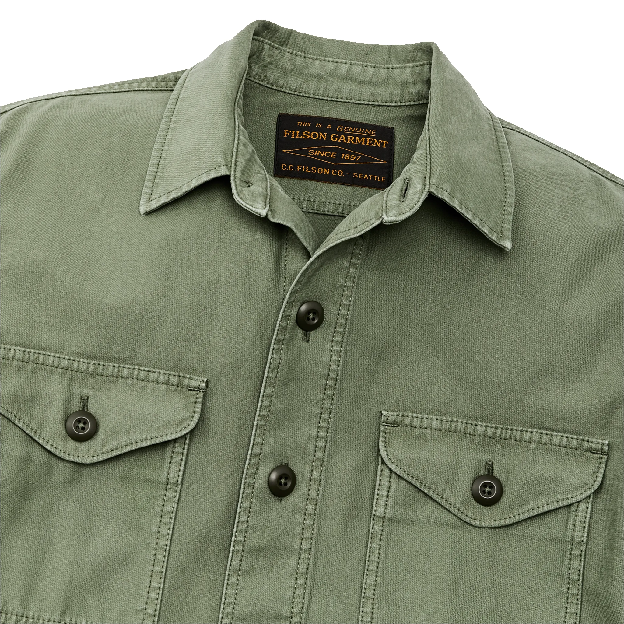 Field Jac-shirt - Washed Fatigue Green sold by Filson product image thumbnail 3