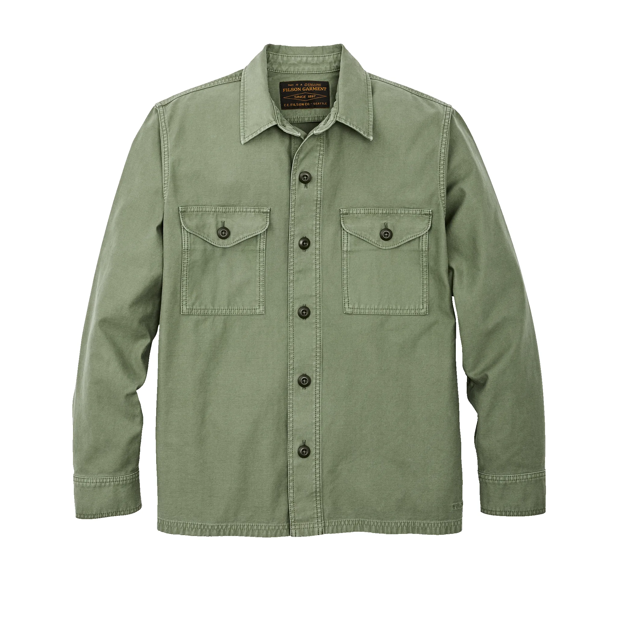 Field Jac-shirt - Washed Fatigue Green sold by Filson