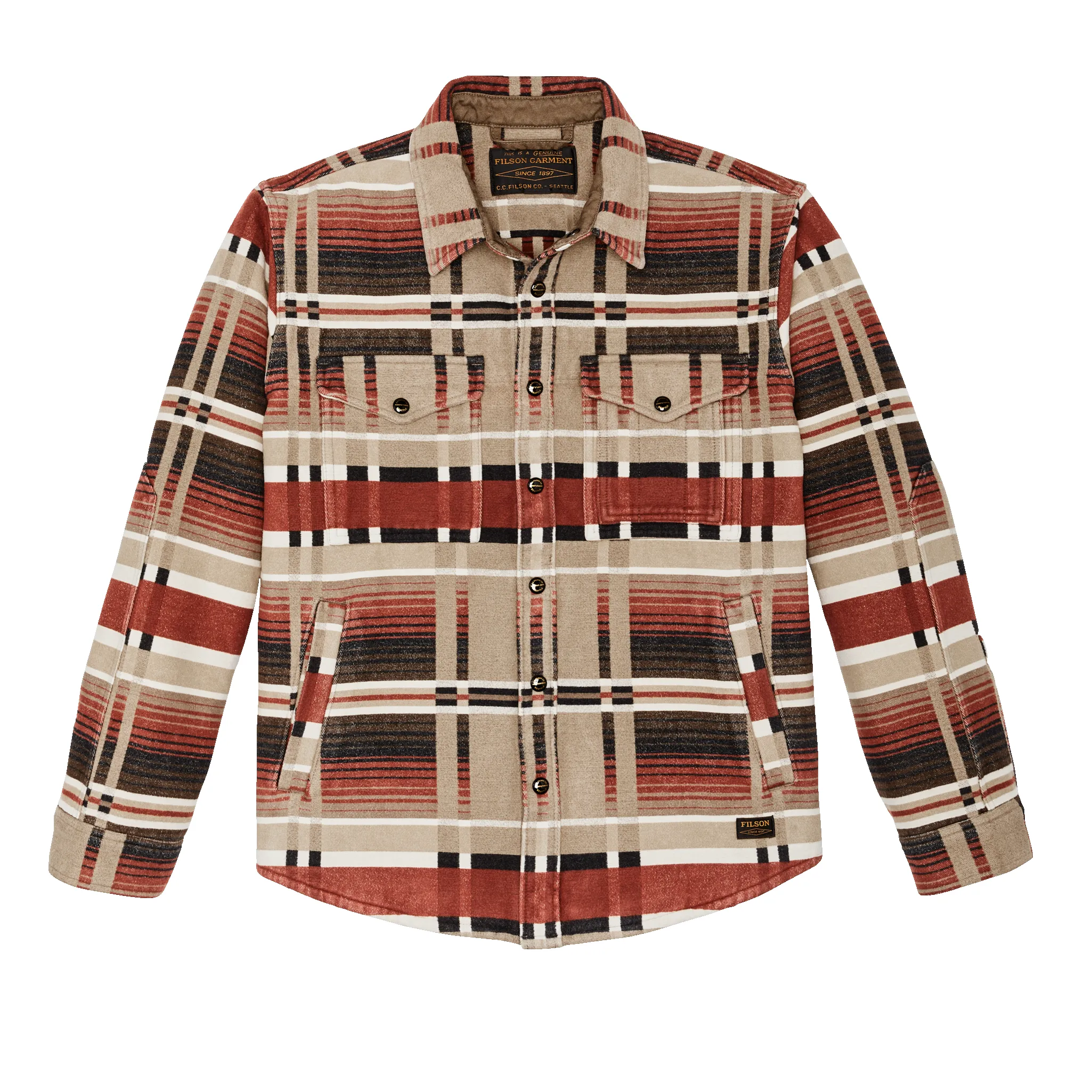 Beartooth Jac-shirt - Bloodstone / Tan Ombre sold by Filson