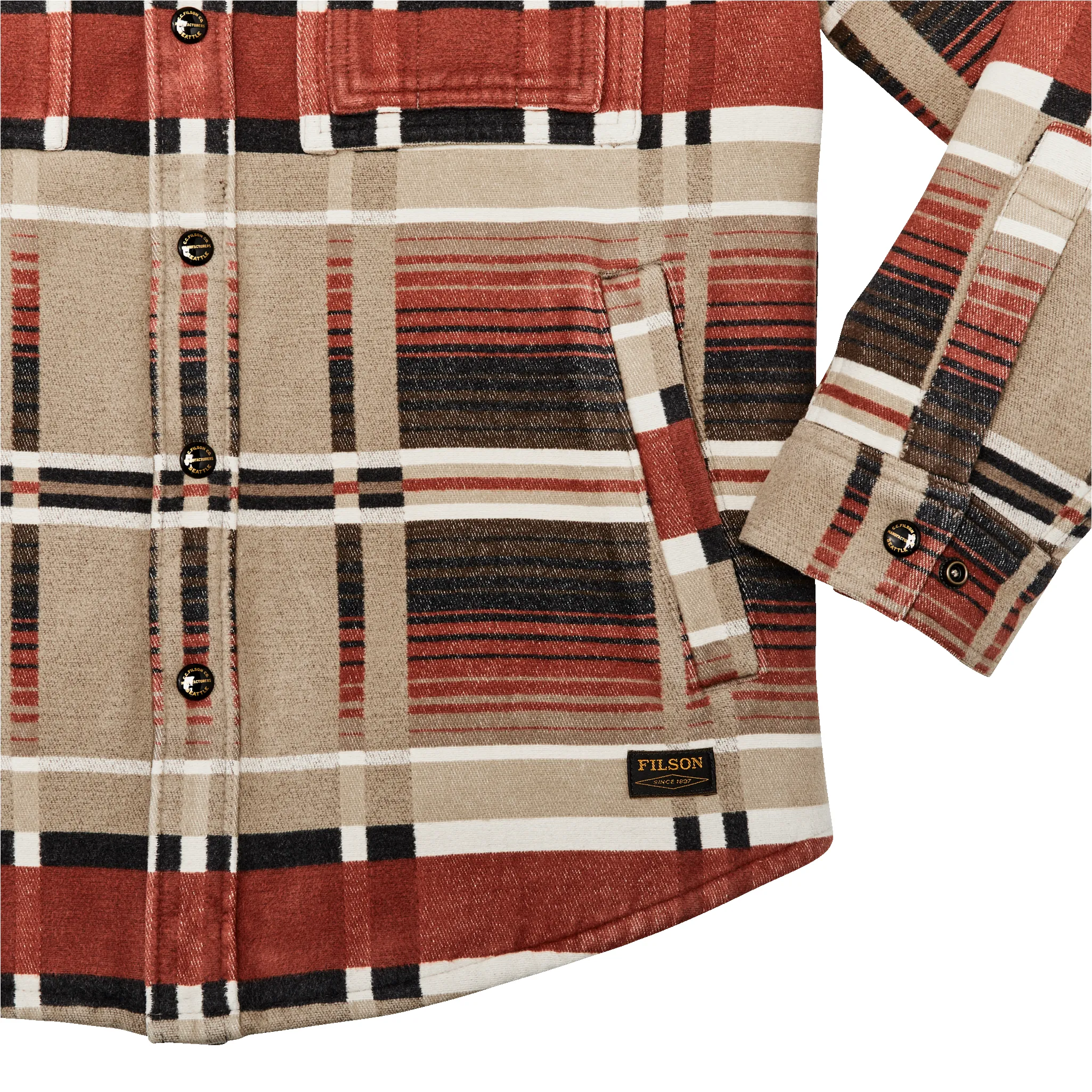 Beartooth Jac-shirt - Bloodstone / Tan Ombre sold by Filson product image thumbnail 5