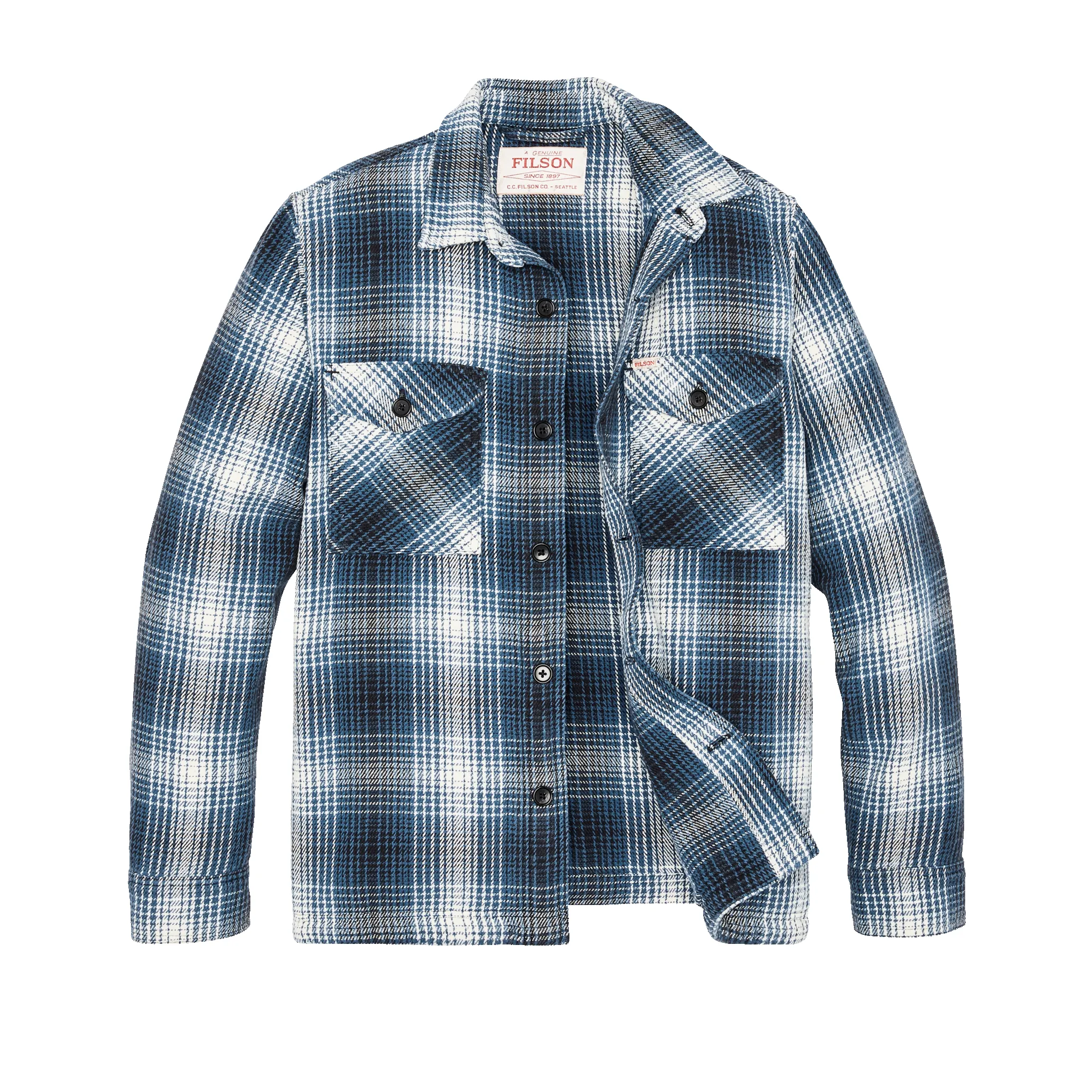 Deer Island Jac-shirt - Cobalt / Natural Shadow Plaid sold by Filson product image thumbnail 3