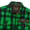 Lined Mackinaw Wool Jac Shirt - Acid Green / Black Heritage Plaid X sold by Filson