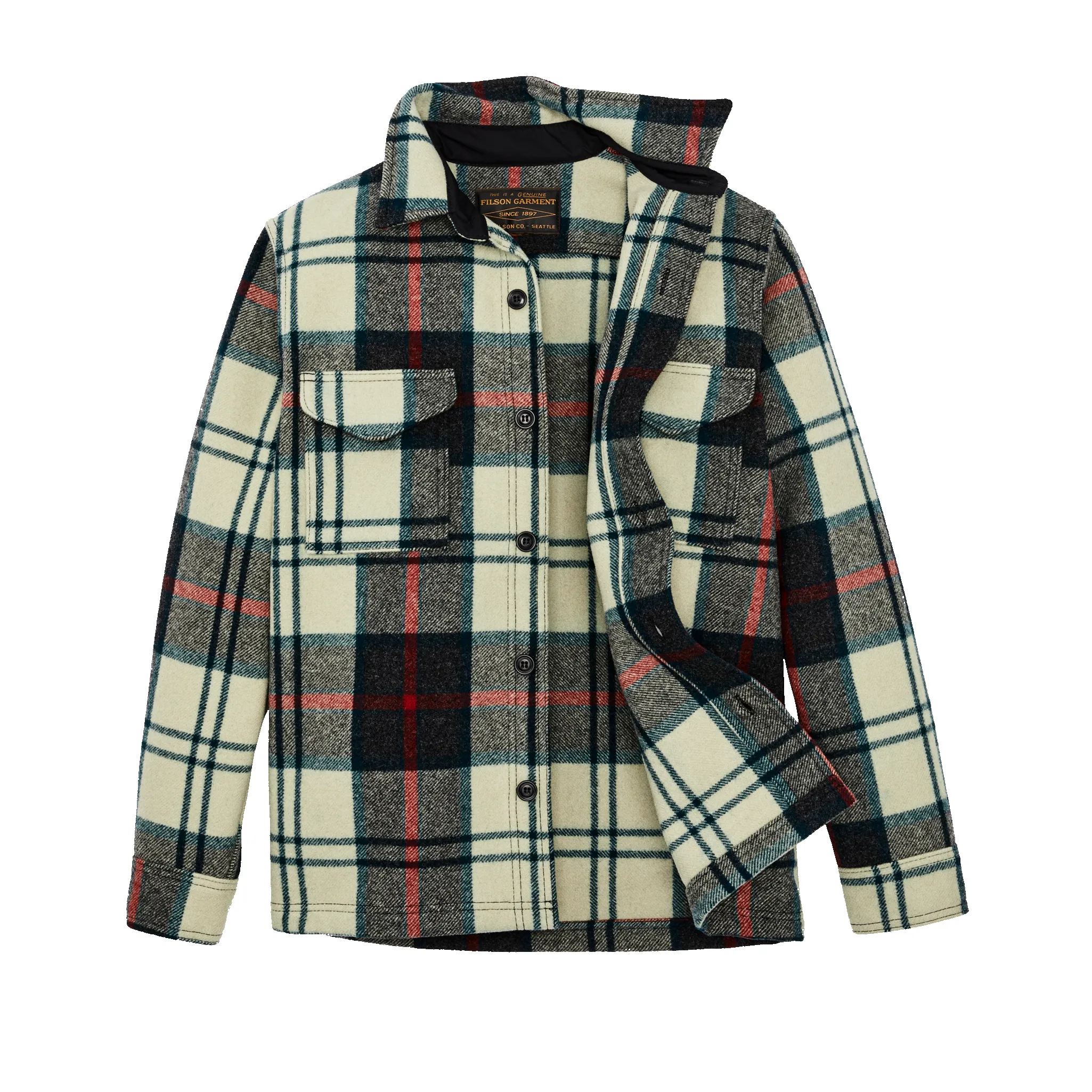 Mackinaw Wool Jac-shirt - Cream / Multi Plaid sold by Filson product image thumbnail 3