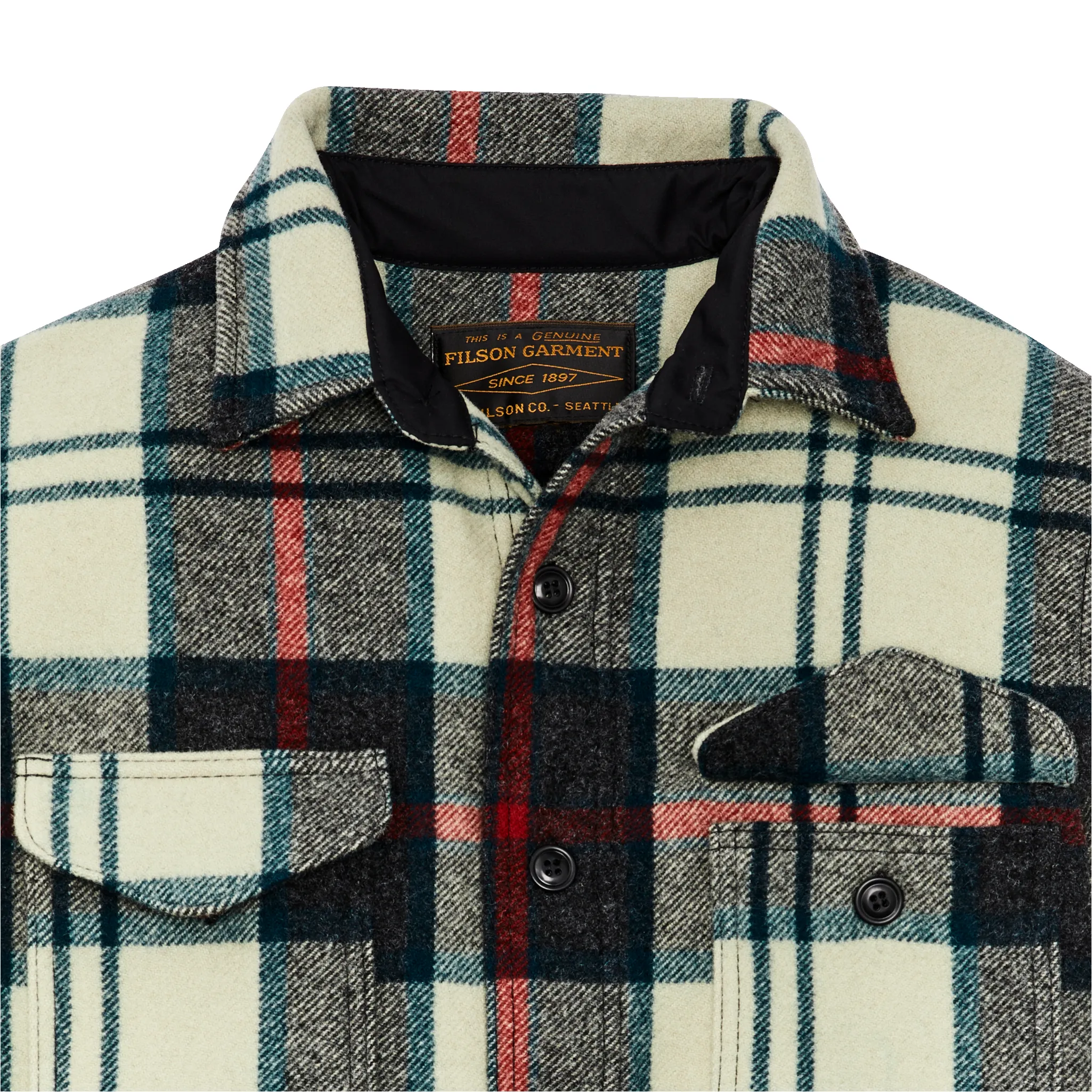 Mackinaw Wool Jac-shirt - Cream / Multi Plaid sold by Filson product image thumbnail 4