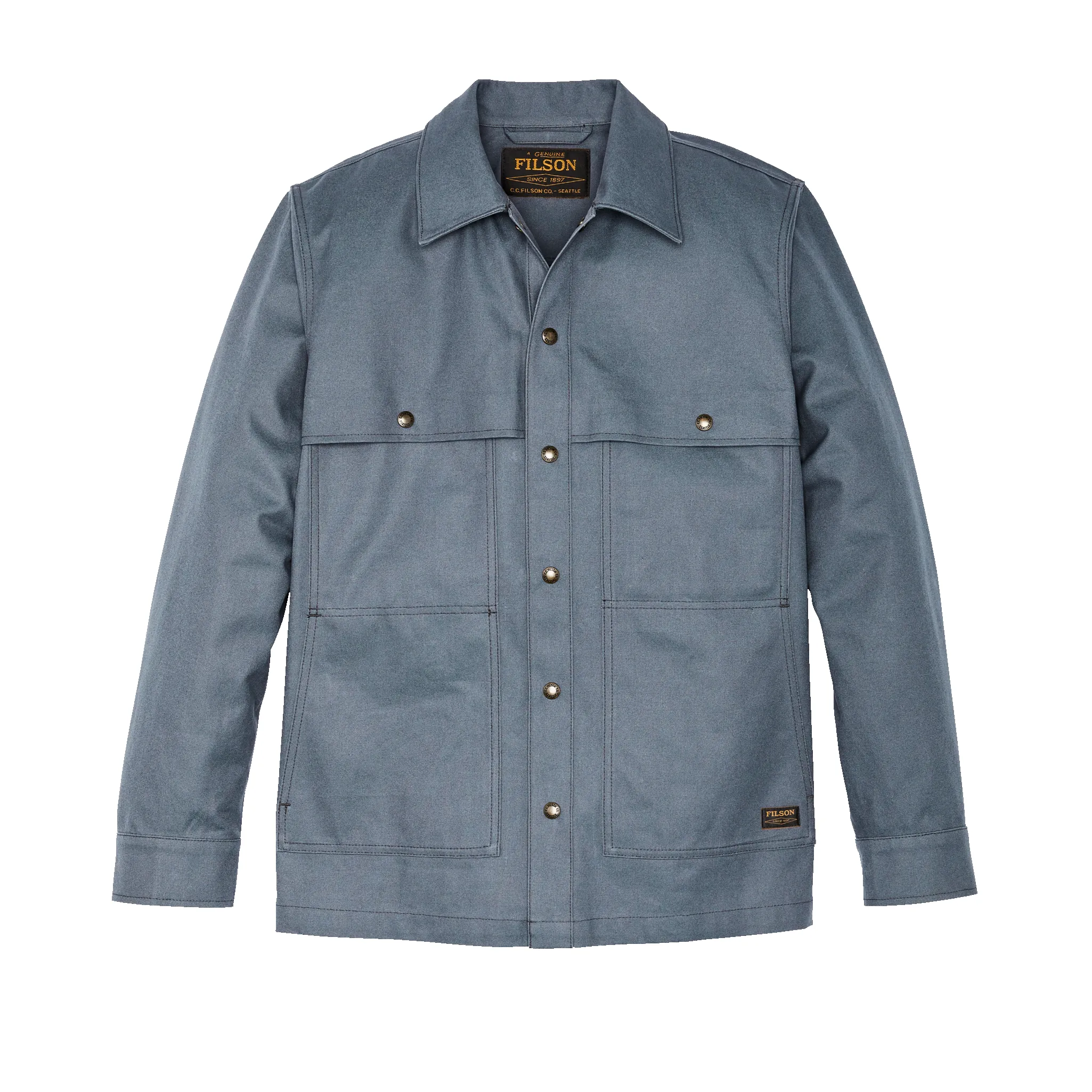 Dry Tin Cloth Forester Jac-shirt - Storm Blue sold by Filson