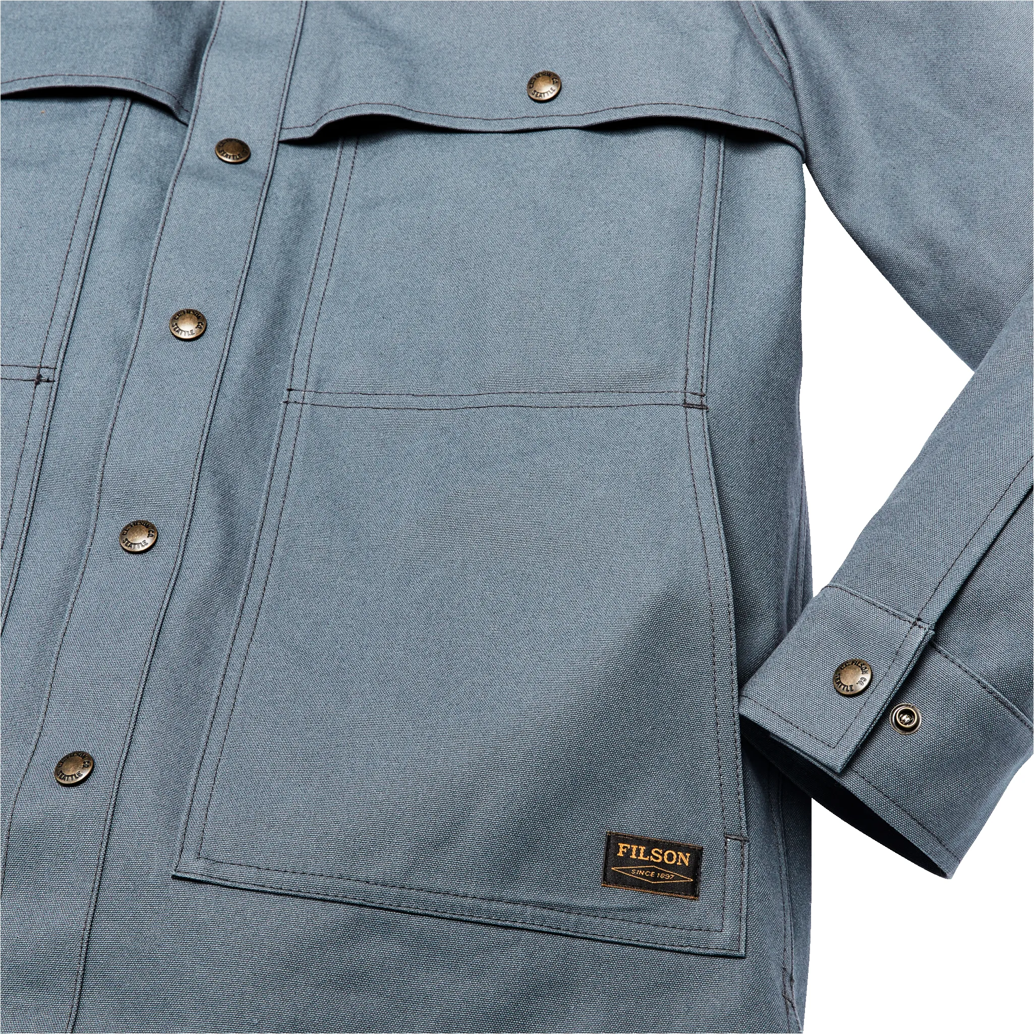 Dry Tin Cloth Forester Jac-shirt - Storm Blue sold by Filson product image thumbnail 5