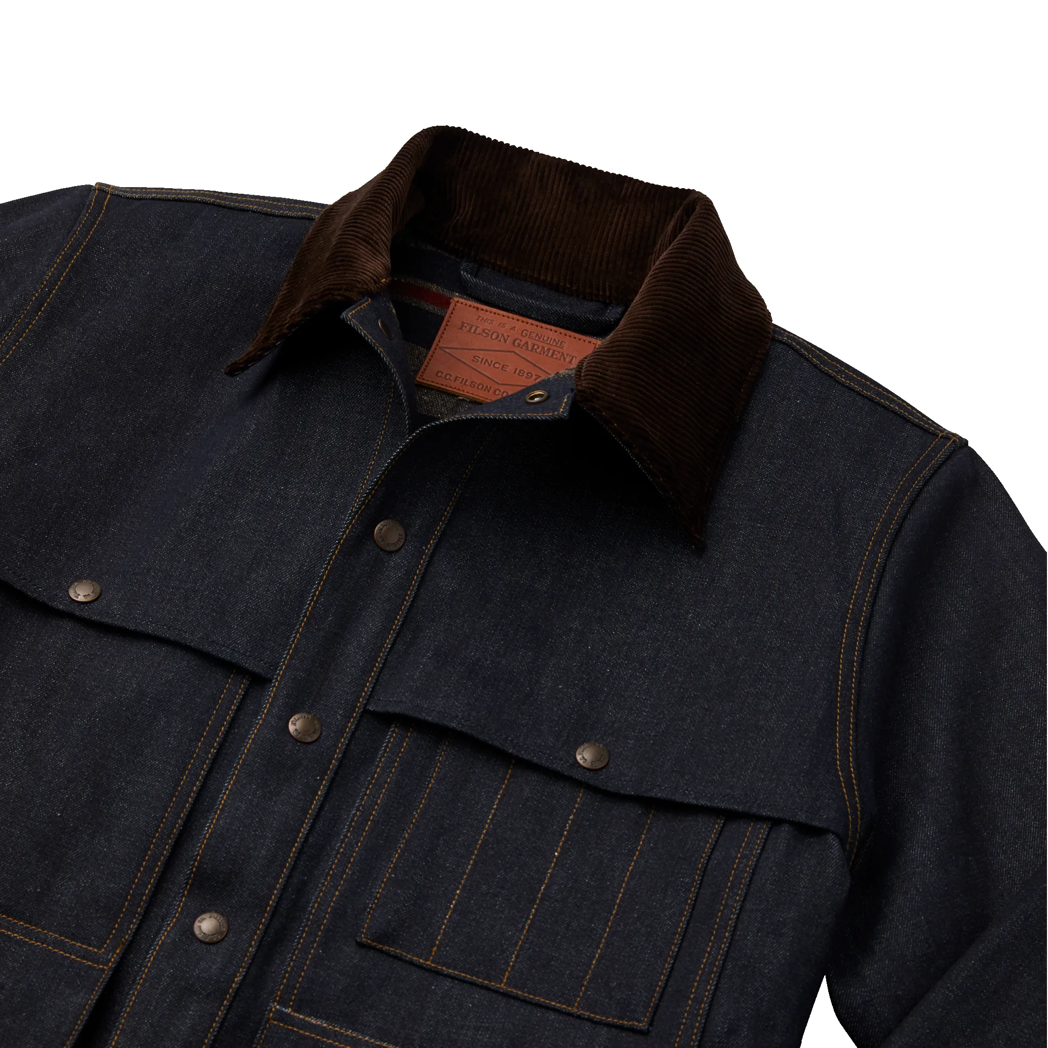 Lined Denim Cruiser Jacket - Raw Indigo / Canteen Stripe sold by Filson product image thumbnail 4