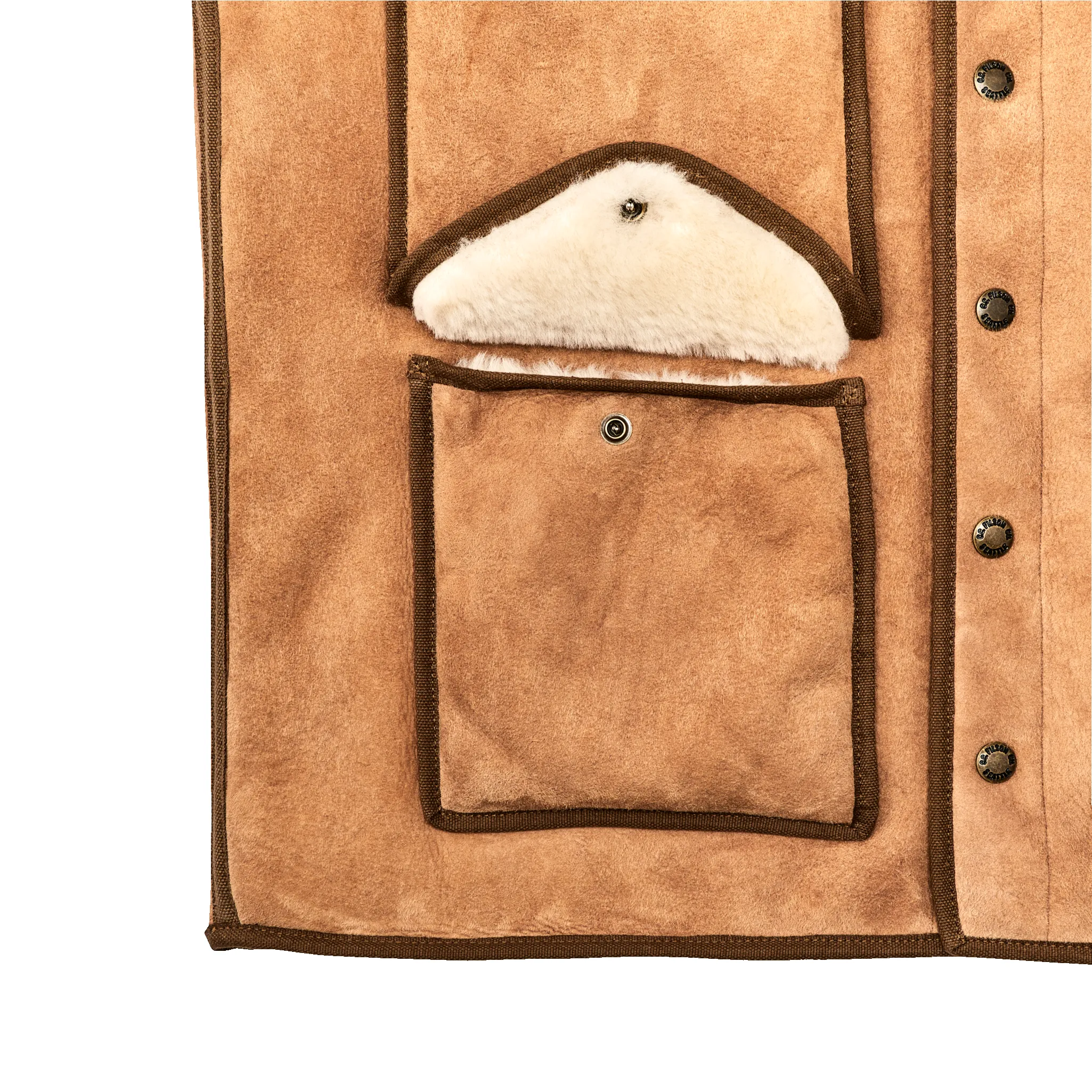 Shearling Cruiser Vest - Almond Beige sold by Filson product image thumbnail 5