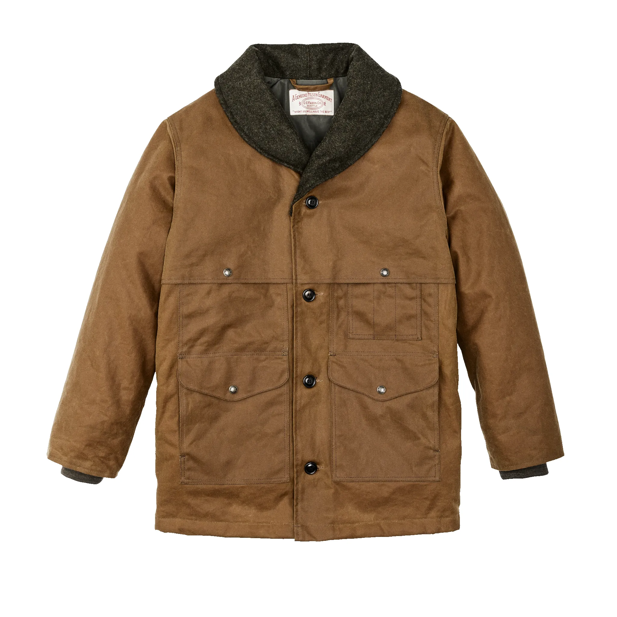 Tin Cloth Insulated Packer Coat - Dark Tan sold by Filson