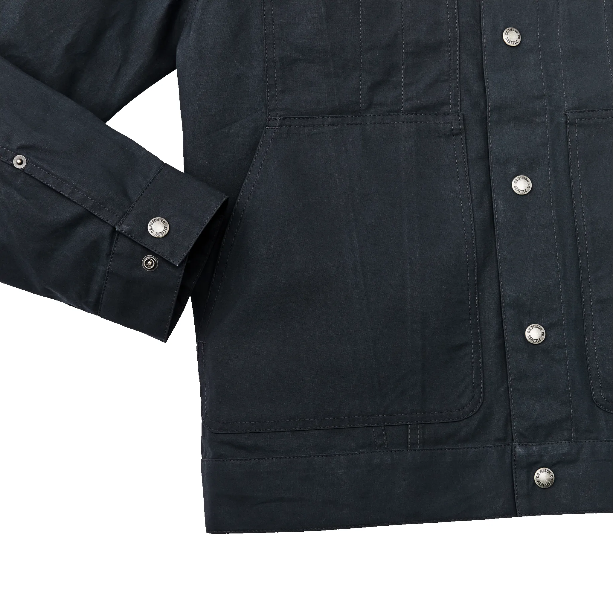 Dry Wax Short Cruiser Jacket - Navy sold by Filson product image thumbnail 5