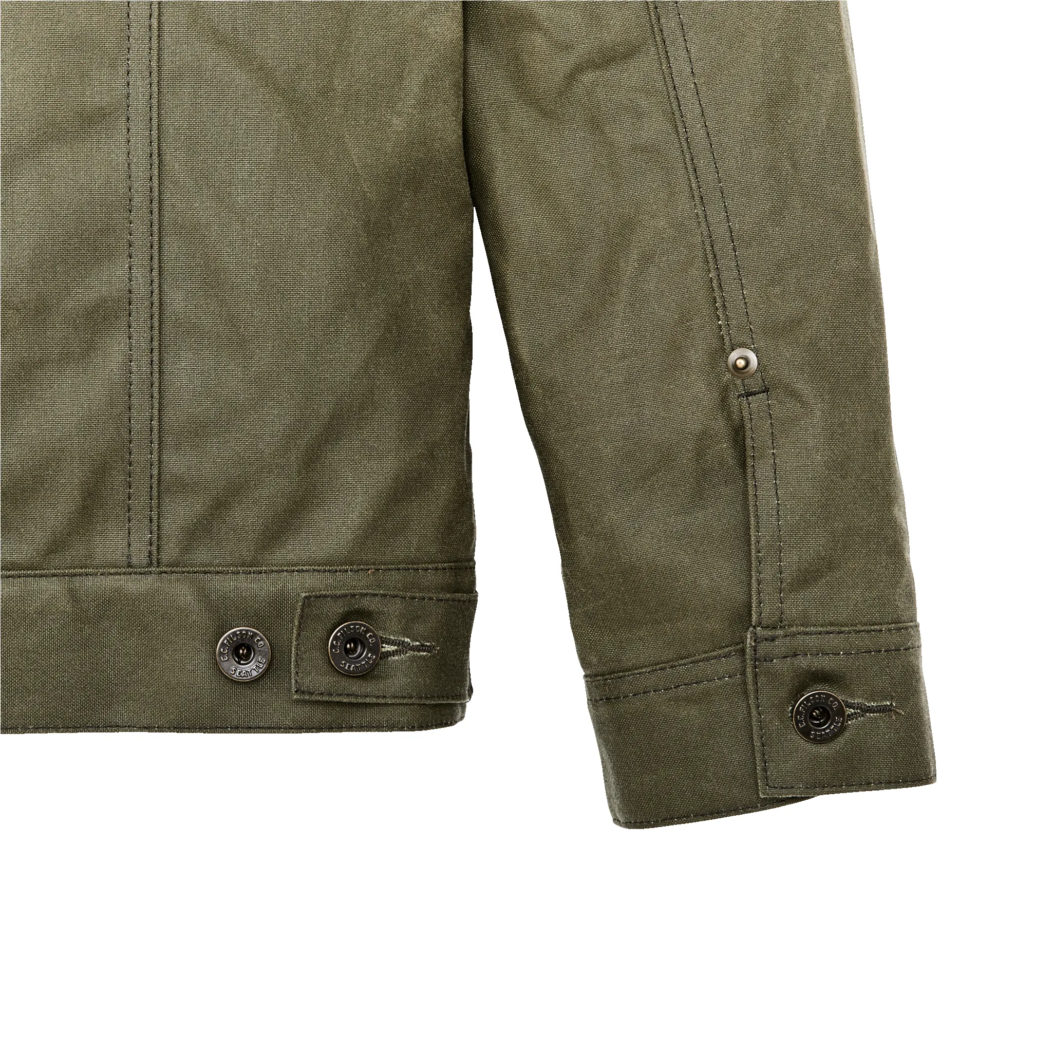 Tin Cloth Short Lined Cruiser Jacket - Military Green sold by Filson product image thumbnail 4