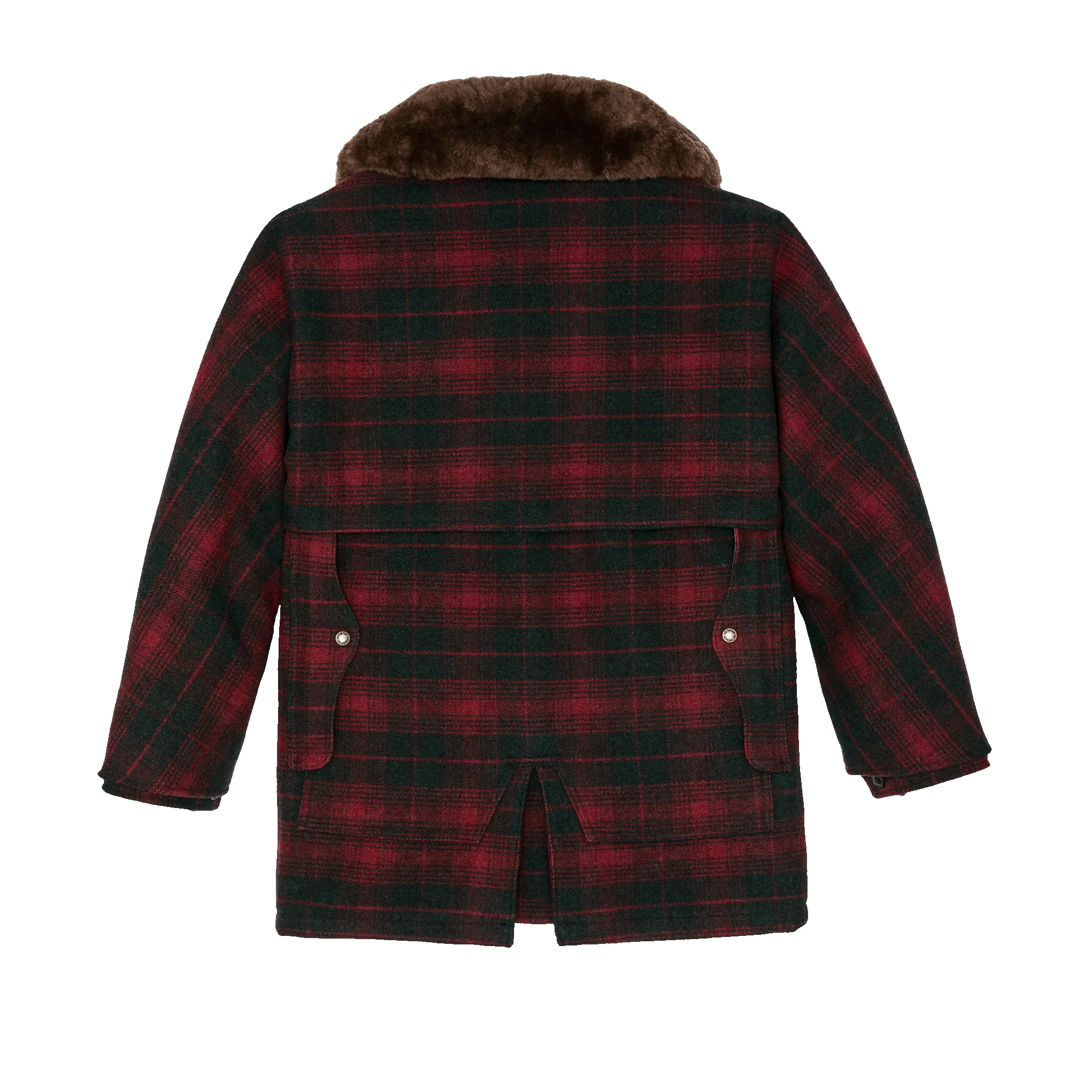 Lined Mackinaw Wool Packer Coat - Burgundy / Dark Olive Plaid sold by Filson product image thumbnail 2