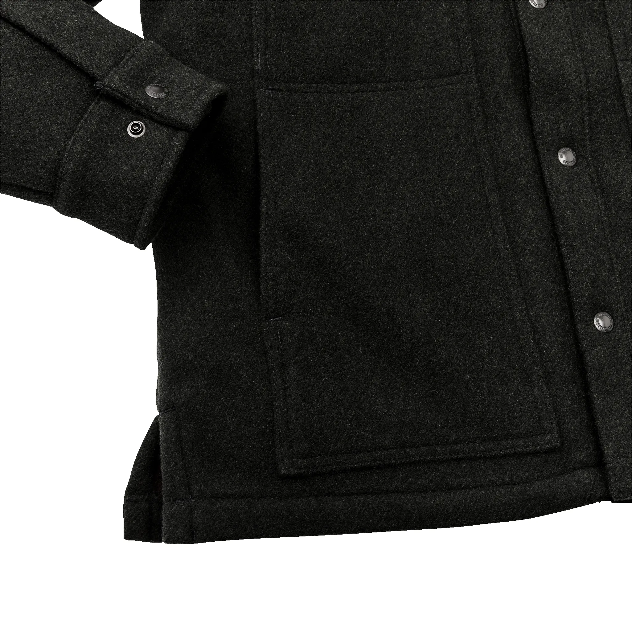 Lined Mackinaw Wool Cape Coat - Peat Black sold by Filson product image thumbnail 5