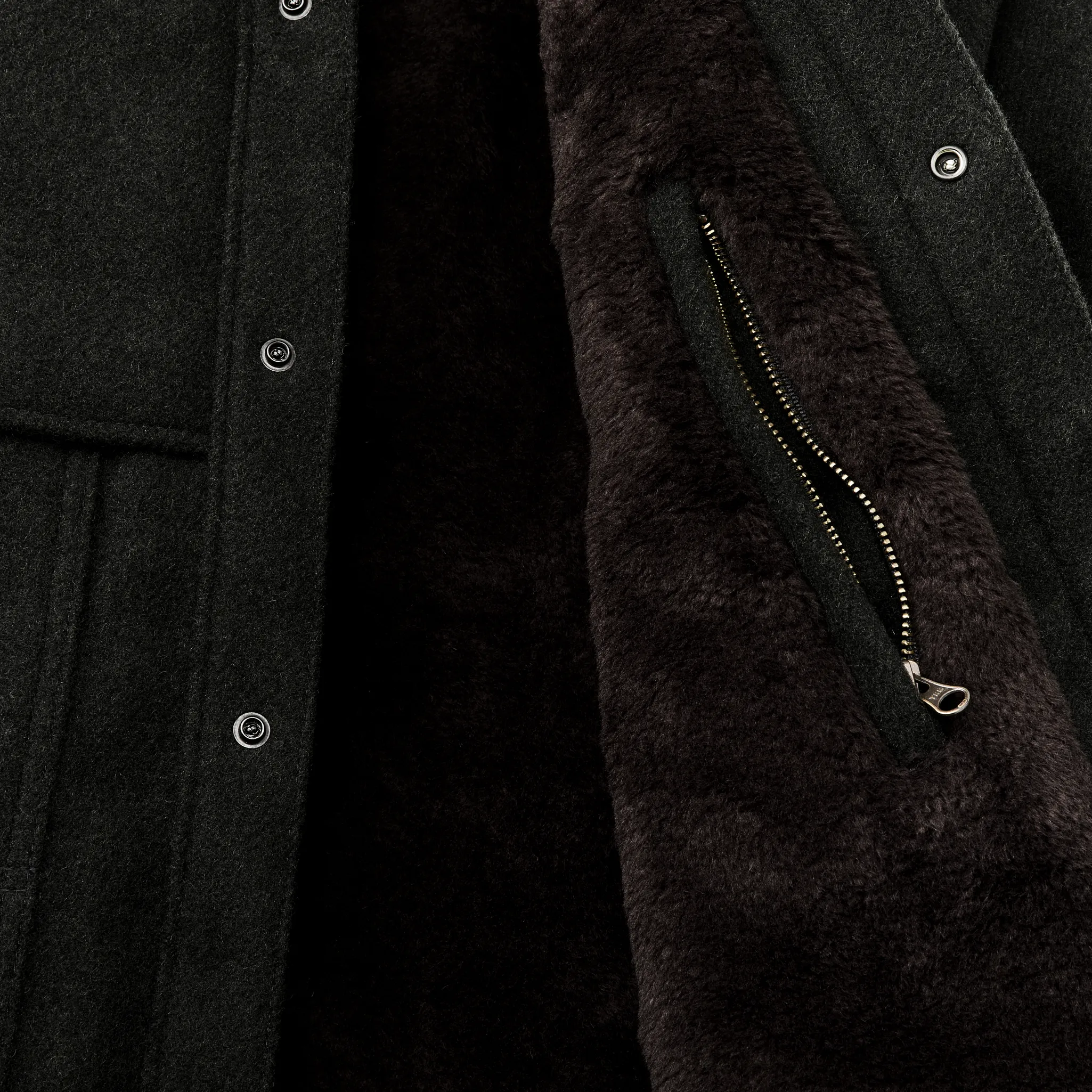 Lined Mackinaw Wool Cape Coat - Peat Black sold by Filson product image thumbnail 4