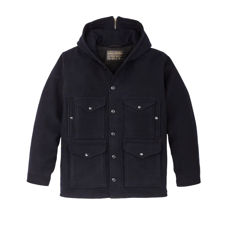 Mackinaw Wool Hooded Cruiser Jacket - Dark Navy sold by Filson