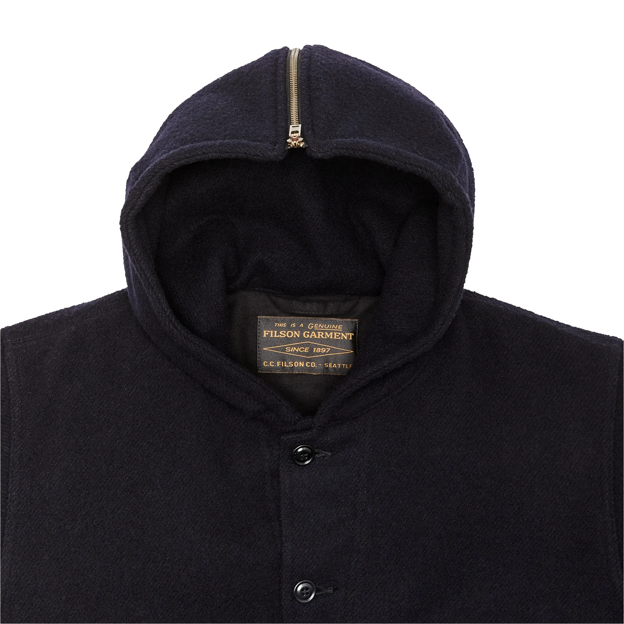 Mackinaw Wool Hooded Cruiser Jacket - Dark Navy sold by Filson product image thumbnail 5