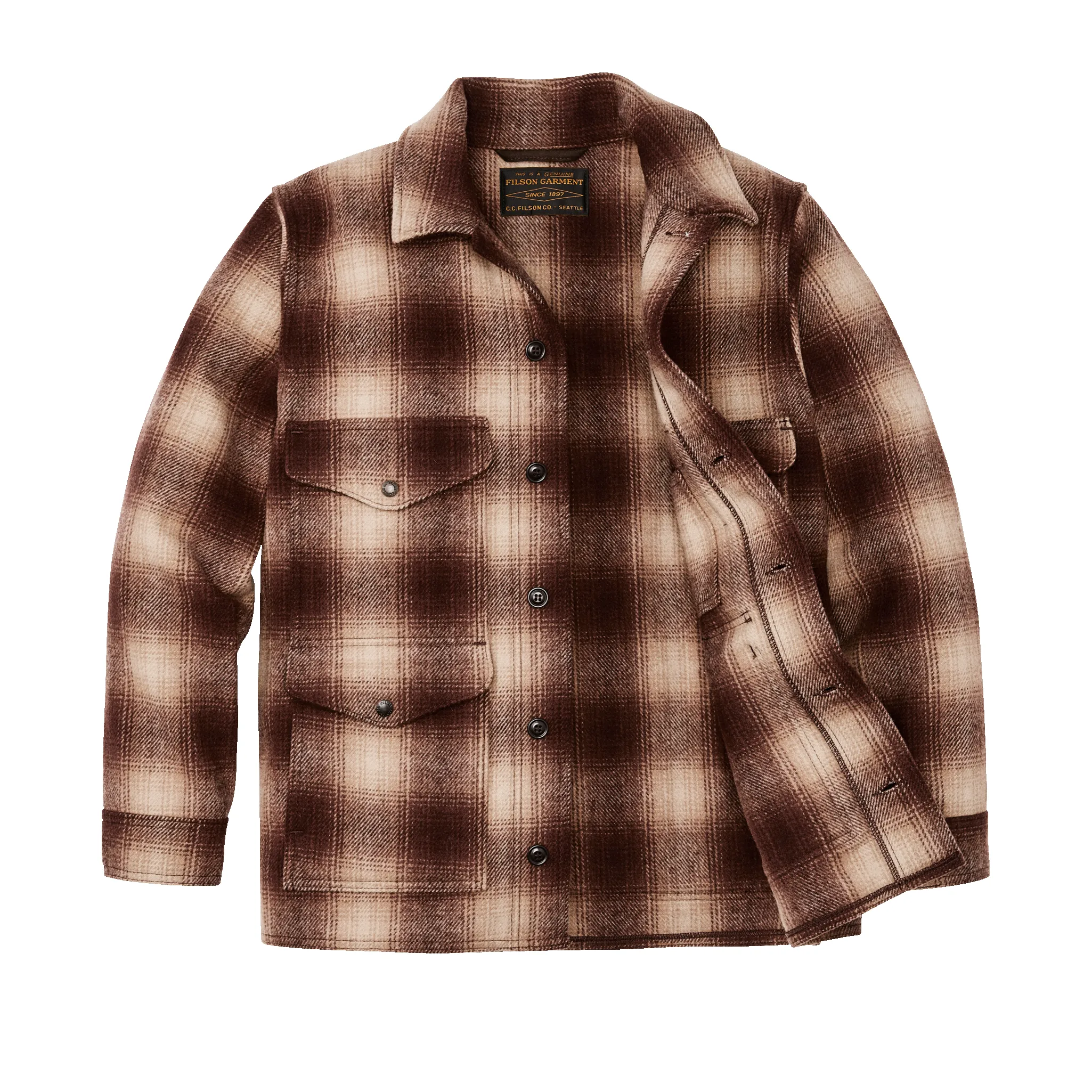 Mackinaw Wool Cruiser Jacket - Brown / Tan Ombre sold by Filson product image thumbnail 3