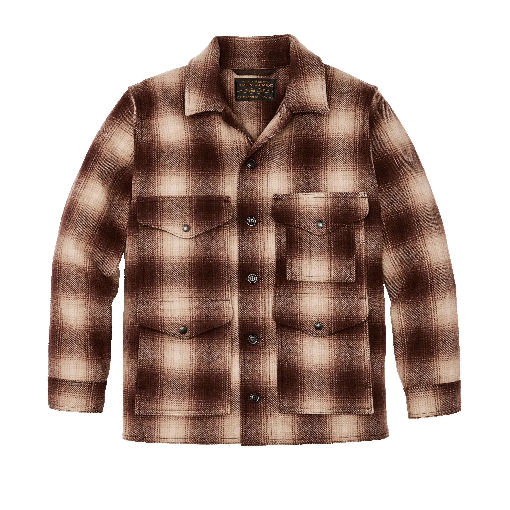 Mackinaw Wool Cruiser Jacket - Brown / Tan Ombre sold by Filson