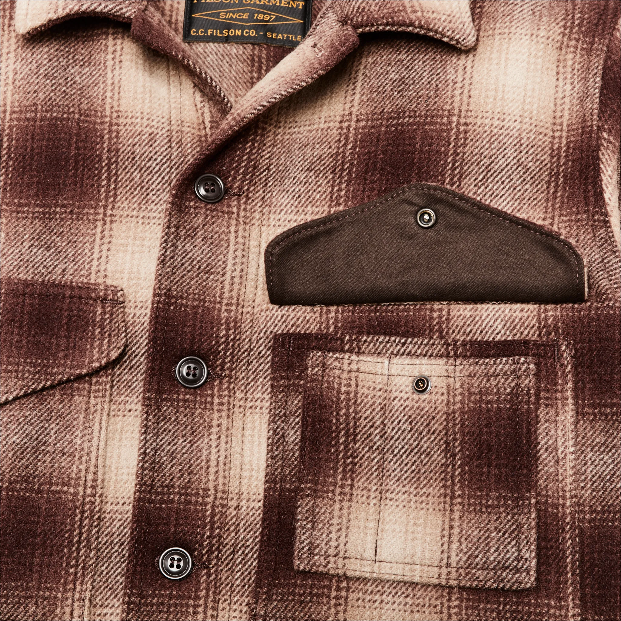 Mackinaw Wool Cruiser Jacket - Brown / Tan Ombre sold by Filson product image thumbnail 4