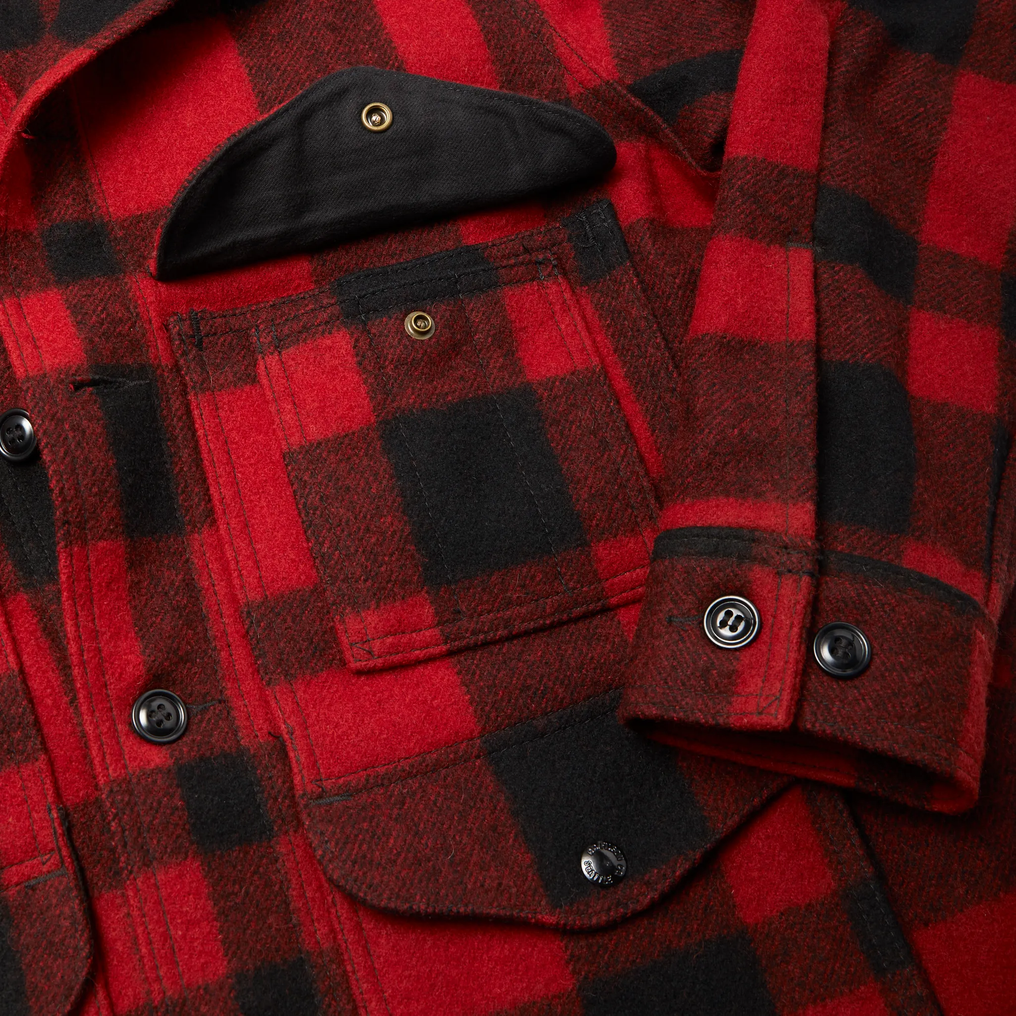 Mackinaw Wool Cruiser Jacket - Red/black Plaid sold by Filson product image thumbnail 5