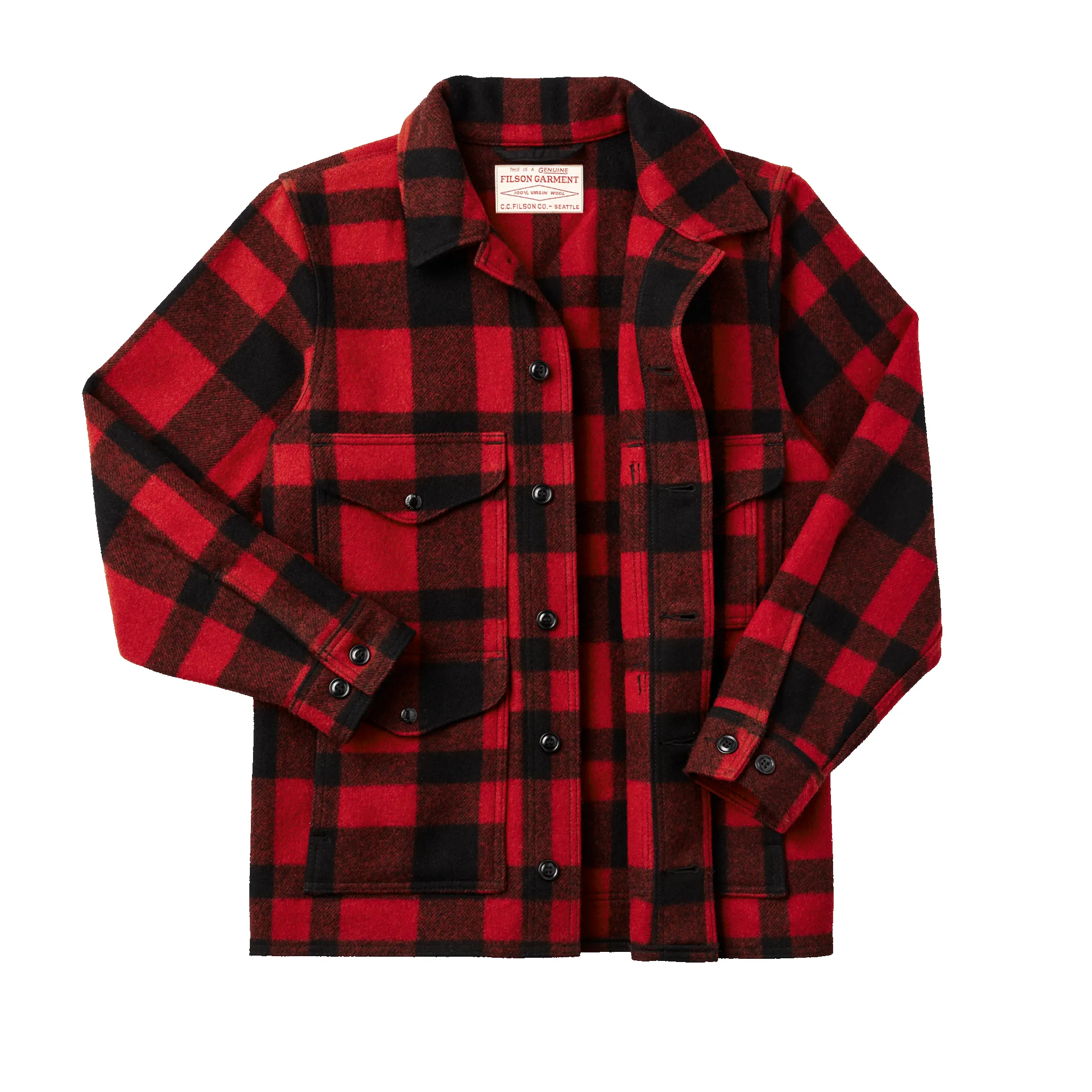 Mackinaw Wool Cruiser Jacket - Red/black Plaid sold by Filson product image thumbnail 3
