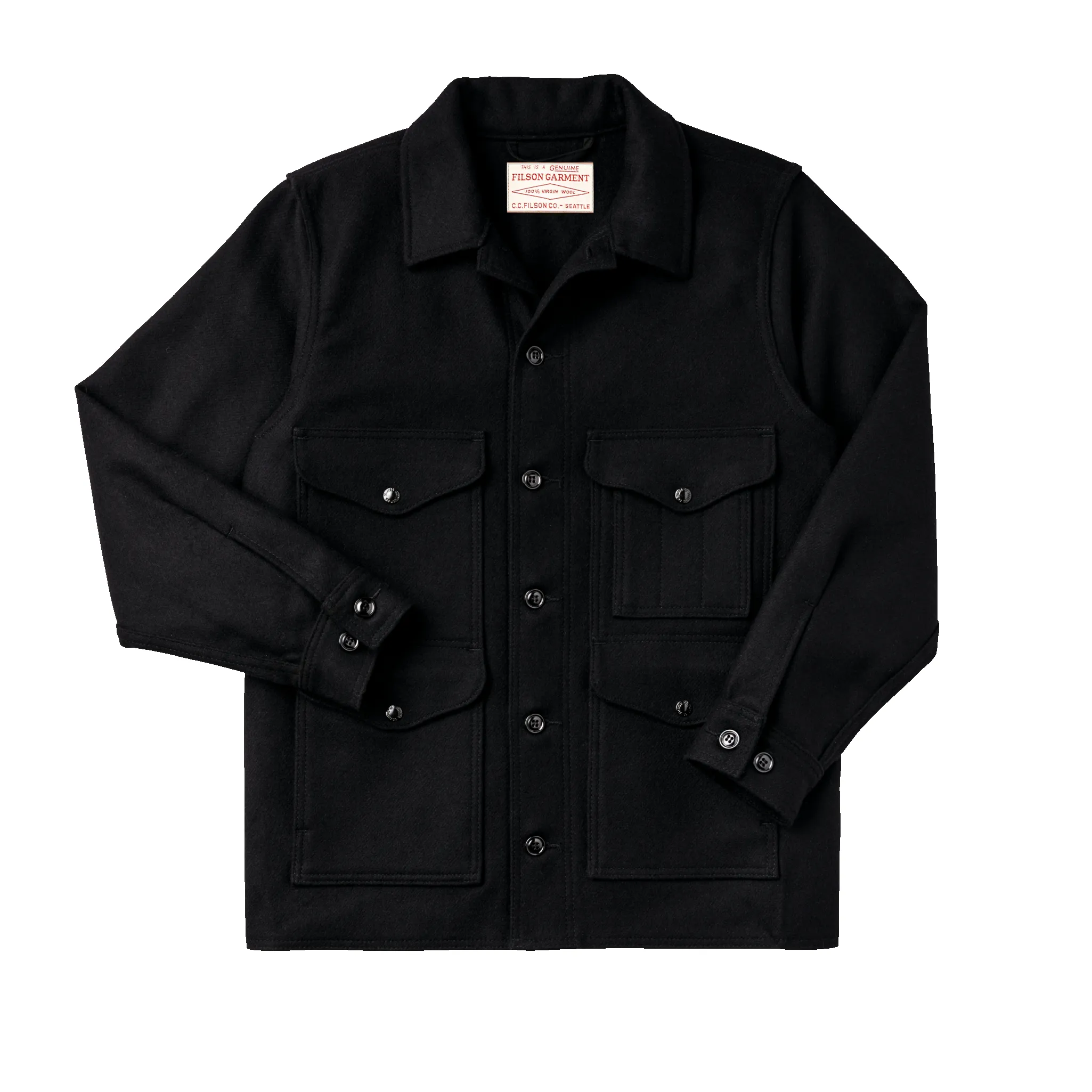 Mackinaw Wool Cruiser Jacket - Dark Navy / Solid sold by Filson