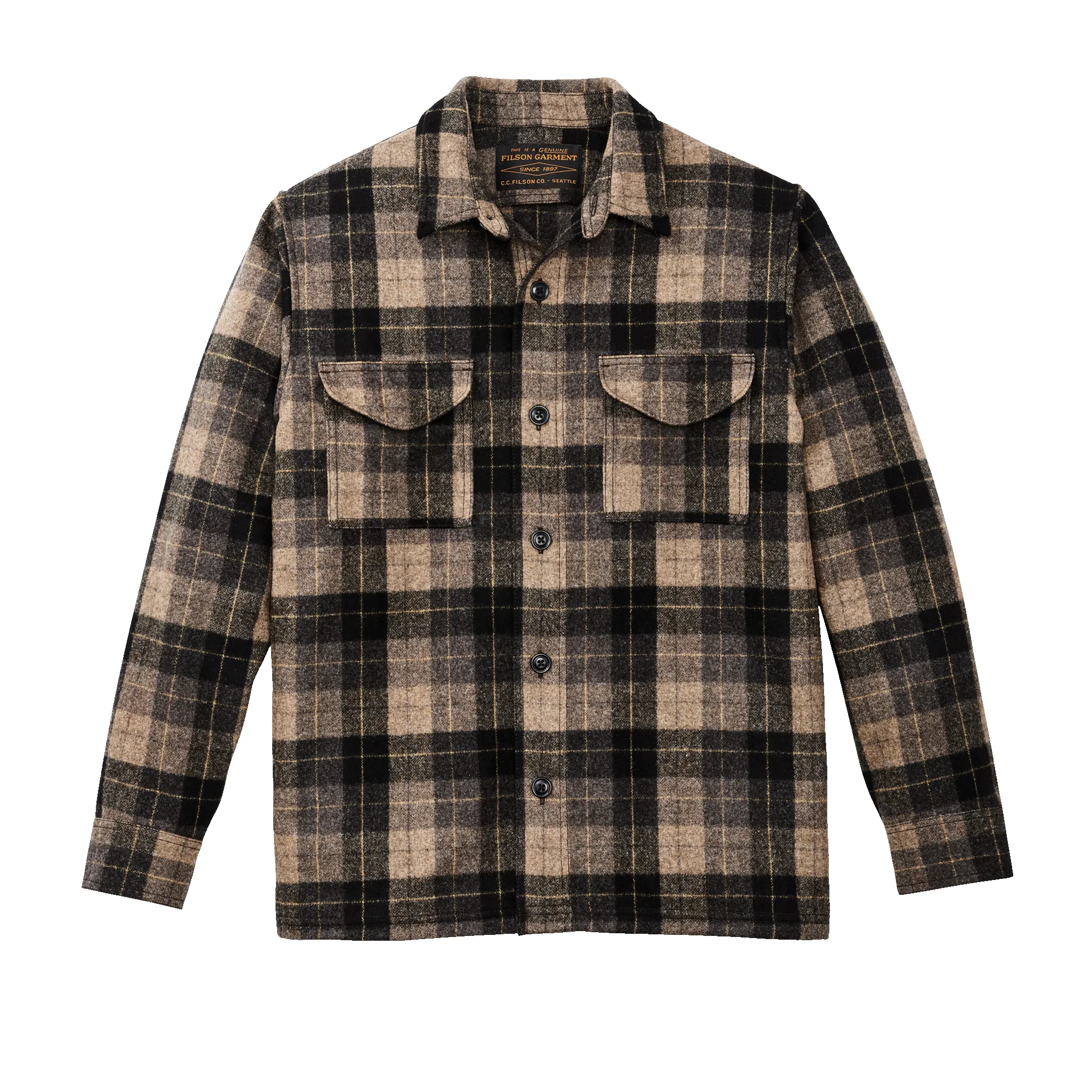 Wool Jac-shirt - Oat / Brown / Heather / Multi Plaid sold by Filson