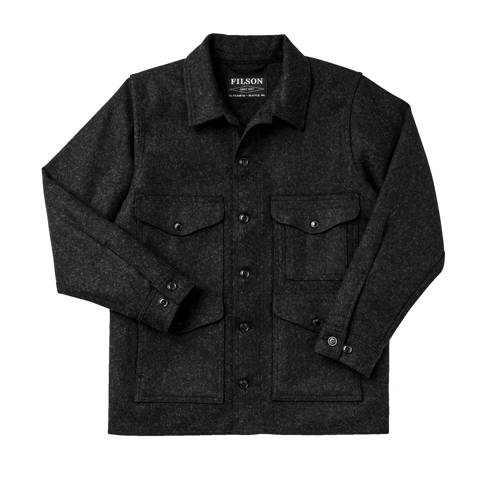 Mackinaw Wool Cruiser Jacket - Charcoal sold by Filson