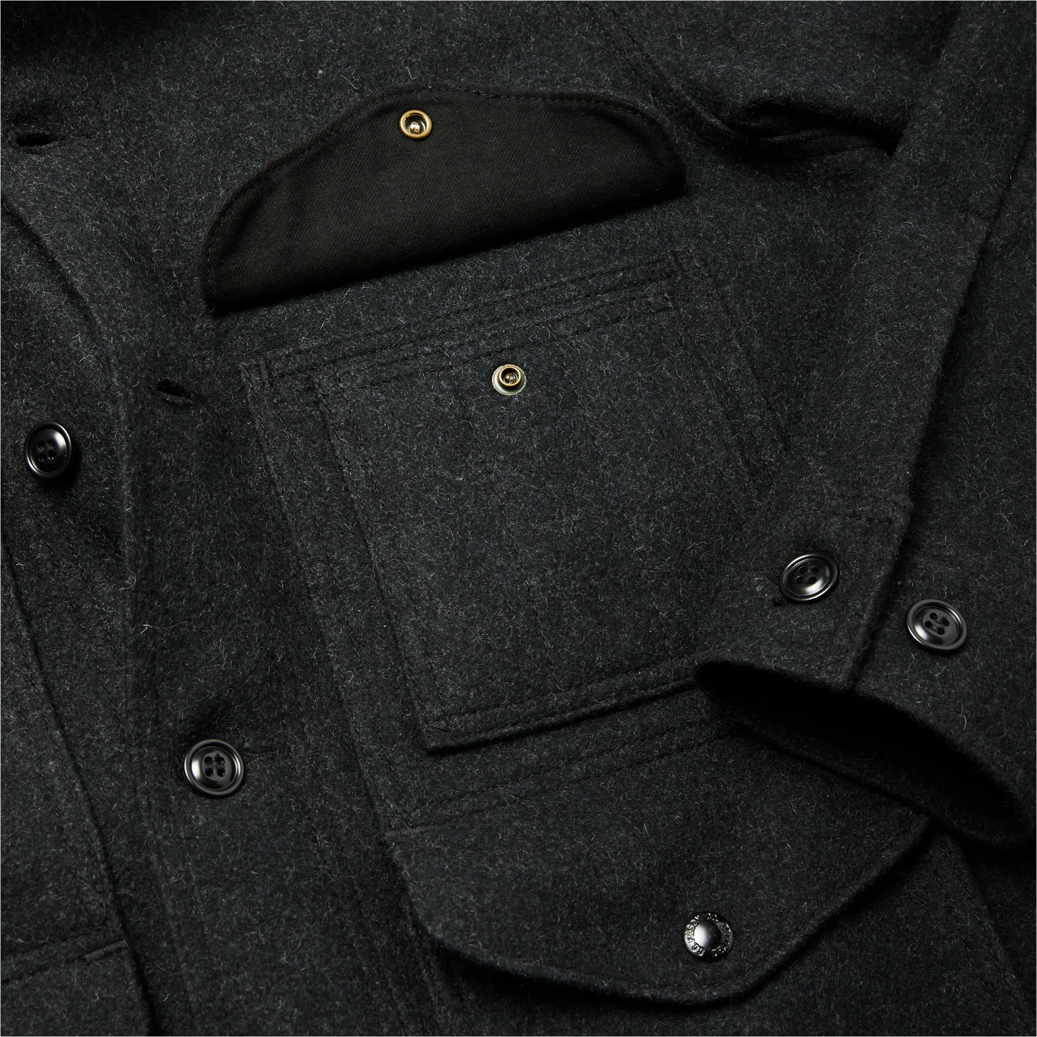 Mackinaw Wool Cruiser Jacket - Charcoal sold by Filson product image thumbnail 5