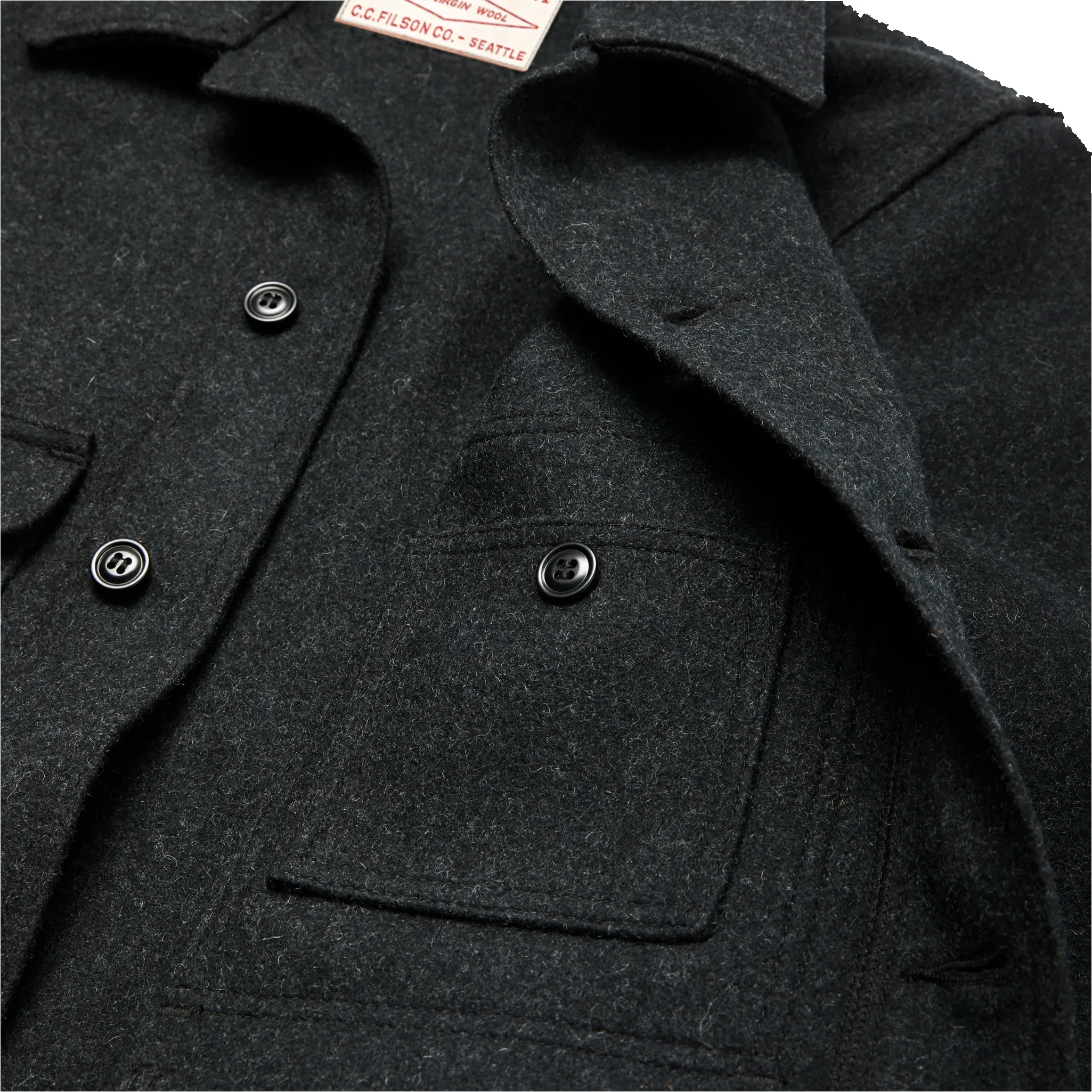 Mackinaw Wool Cruiser Jacket - Charcoal sold by Filson product image thumbnail 4