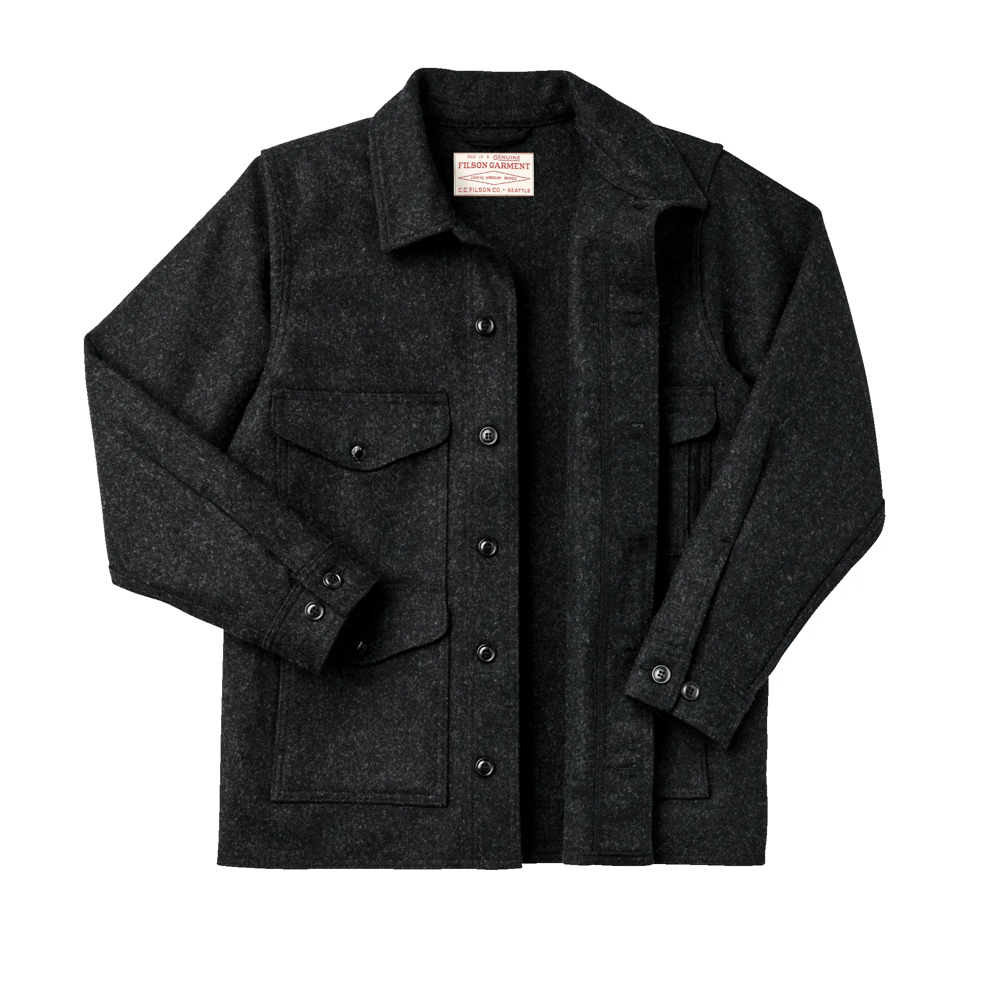 Mackinaw Wool Cruiser Jacket - Charcoal sold by Filson product image thumbnail 3