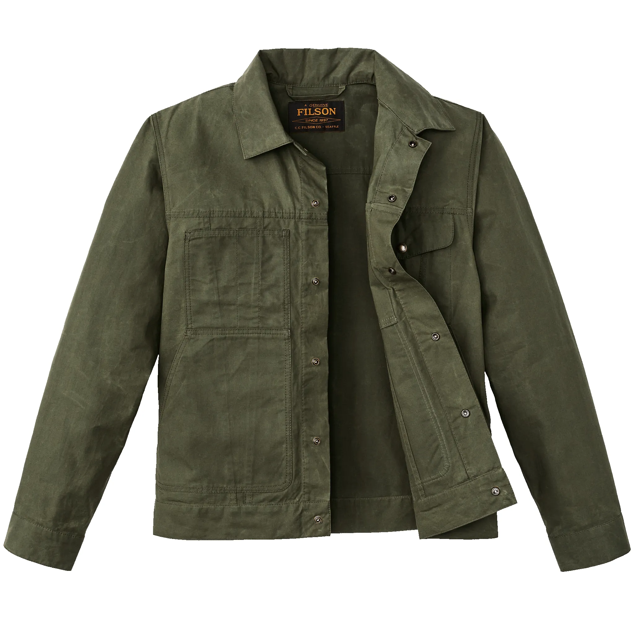 Dry Wax Short Cruiser Jacket - Olive sold by Filson product image thumbnail 3